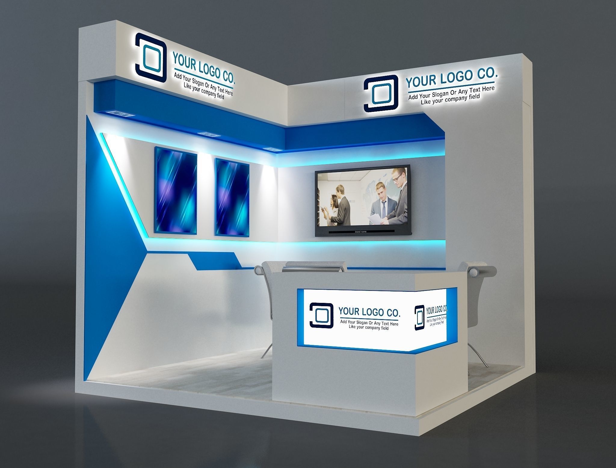 Booth Exhibition Stand a655c 3D model_12