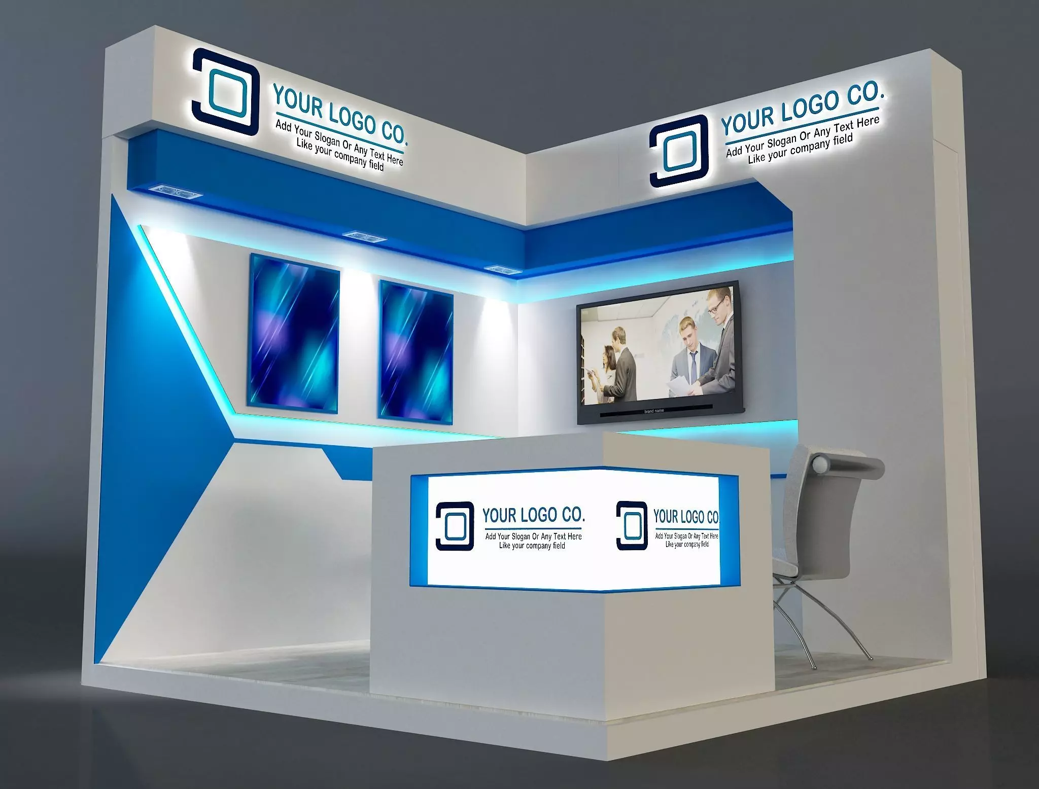 Booth Exhibition Stand a655c 3D model_0