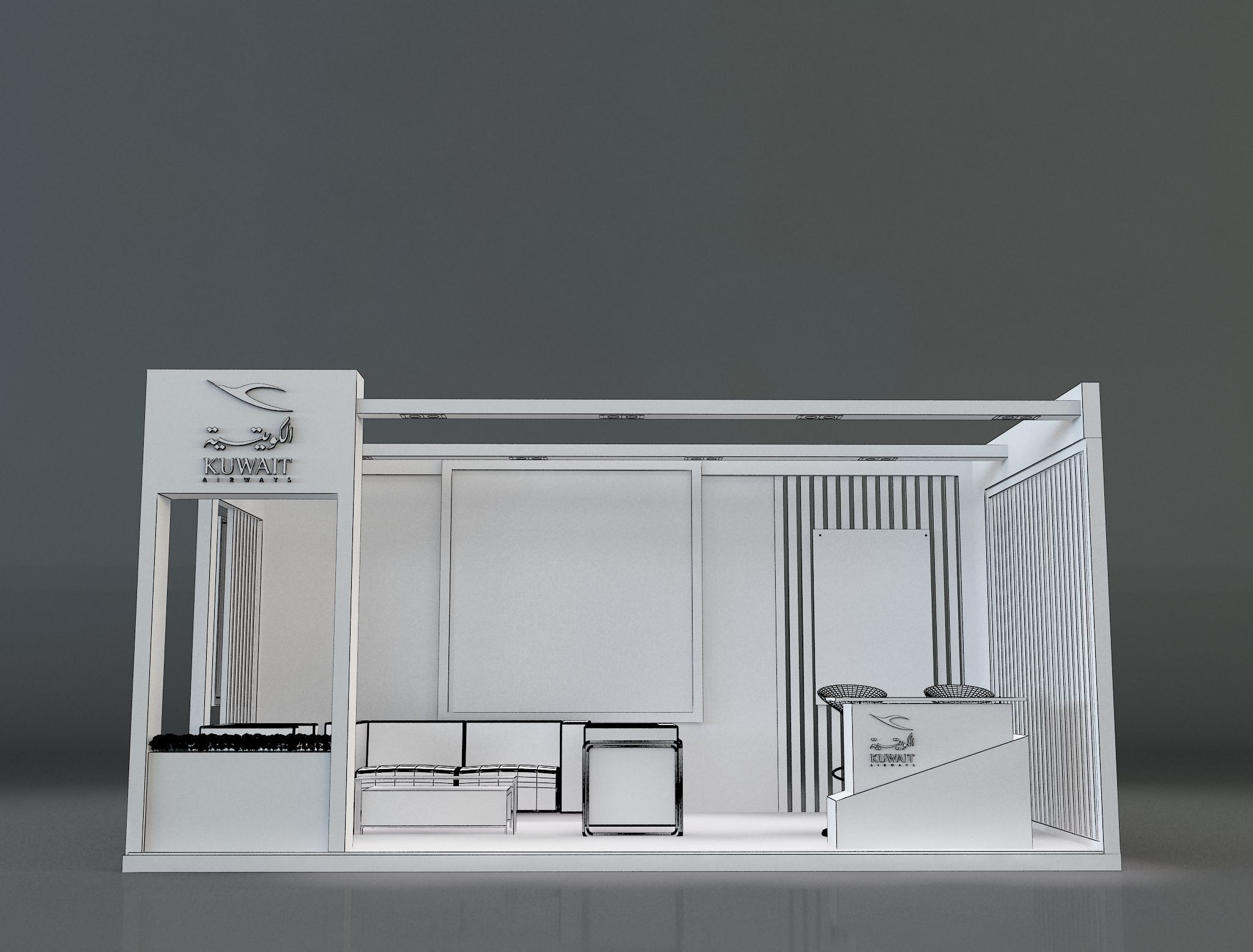 Booth Exhibition Stand a656 3D model_9