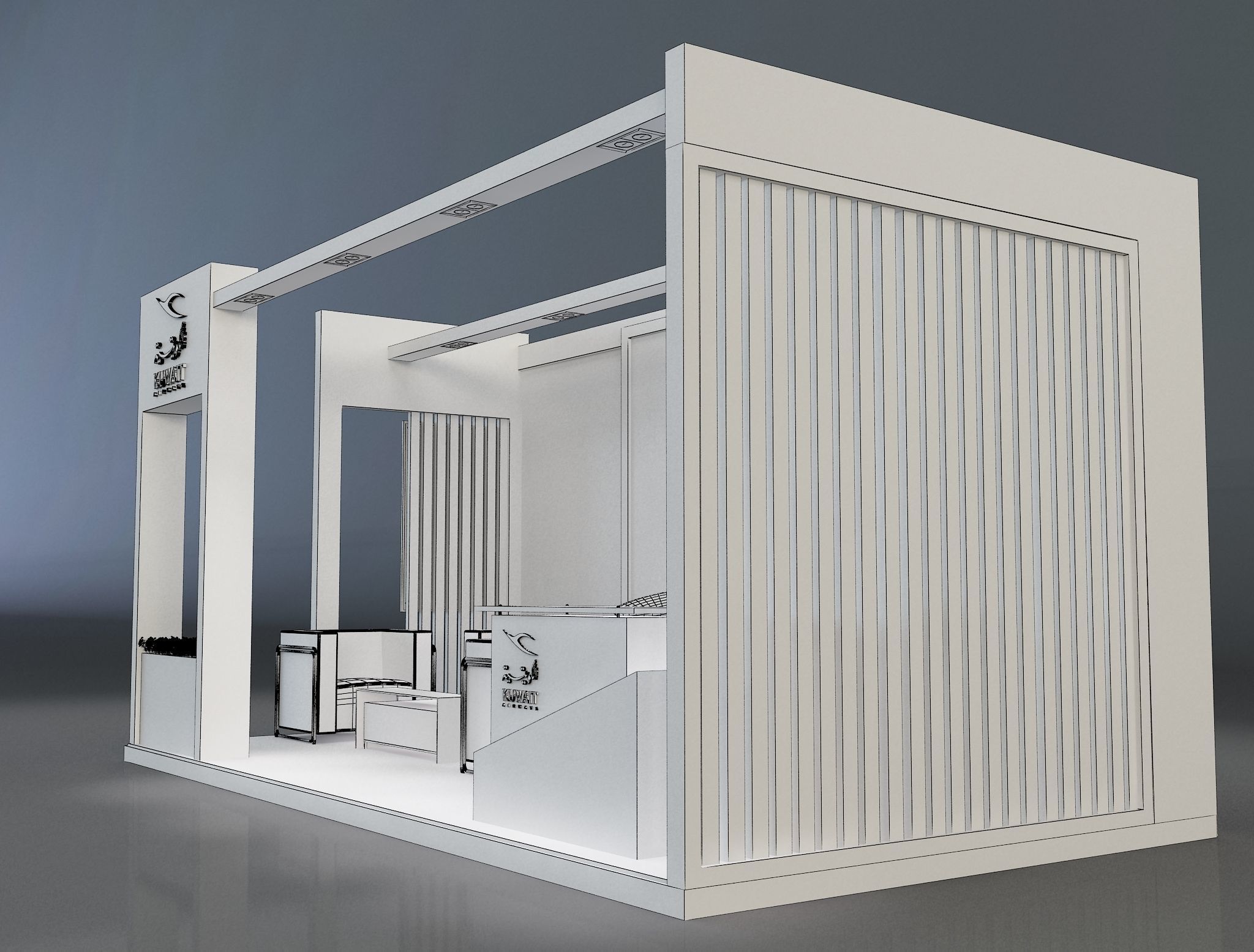Booth Exhibition Stand a656 3D model_5