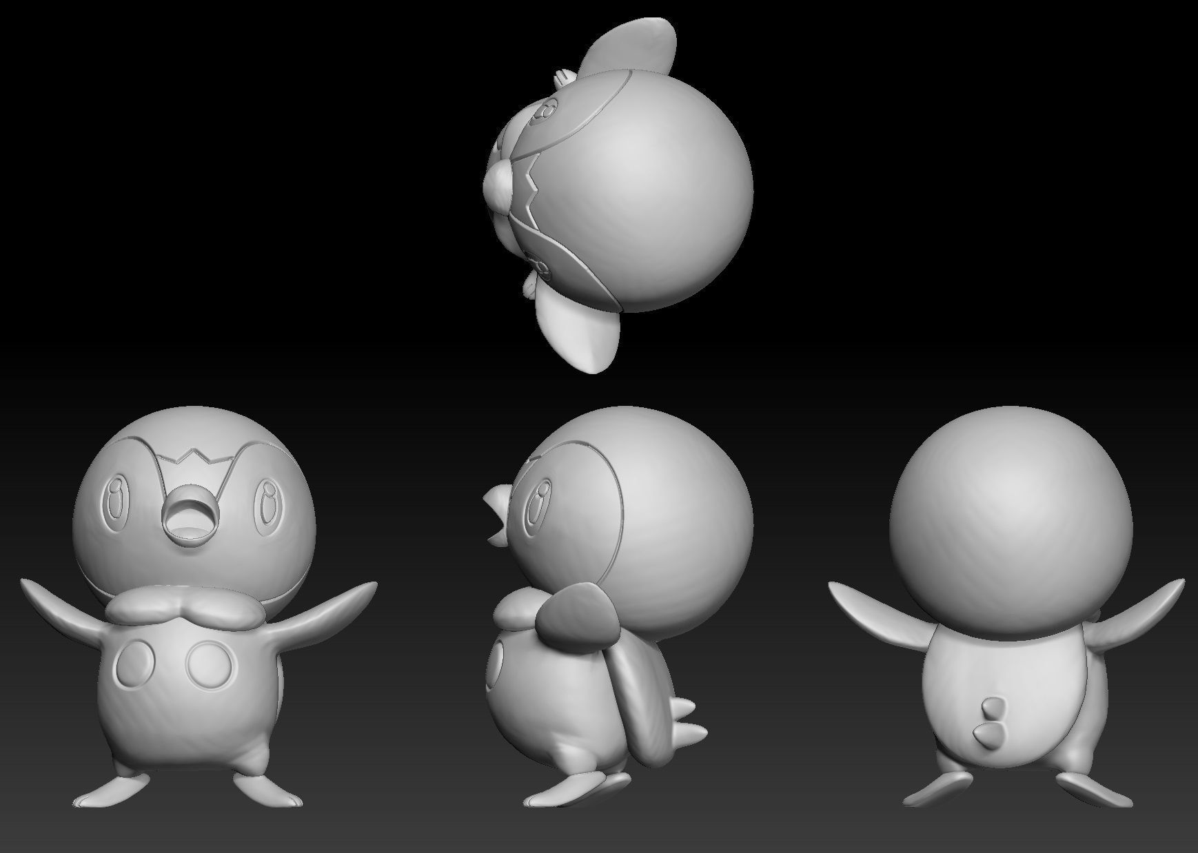 Pokemon Piplup Prinlup Empoleon 3D print model_1