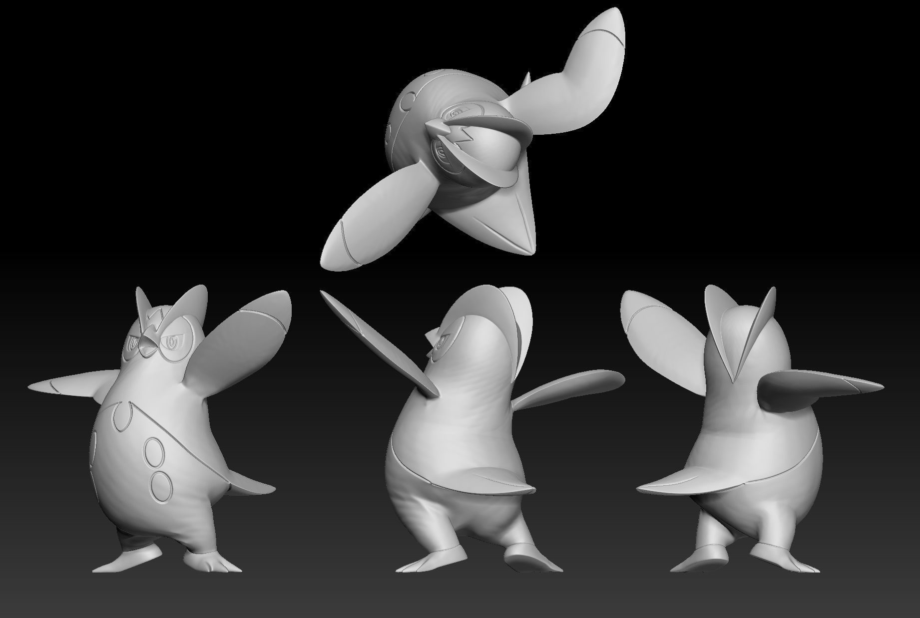 Pokemon Piplup Prinlup Empoleon 3D print model_2