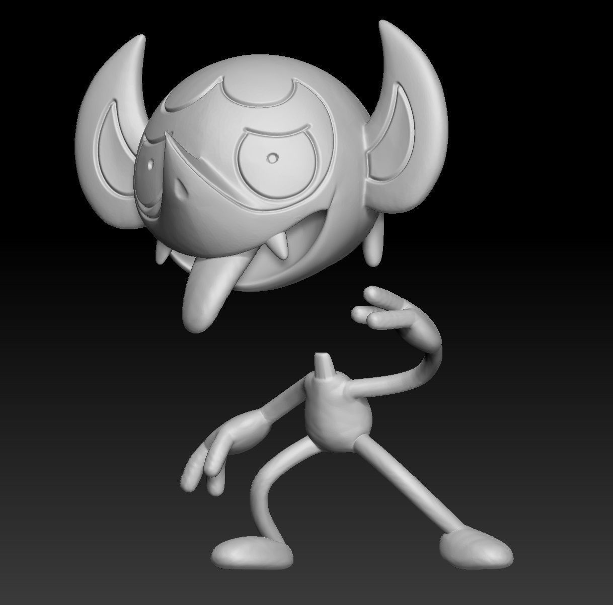 Pokemon Impidimp Morgrem Grimmsnarl 3D print model_4