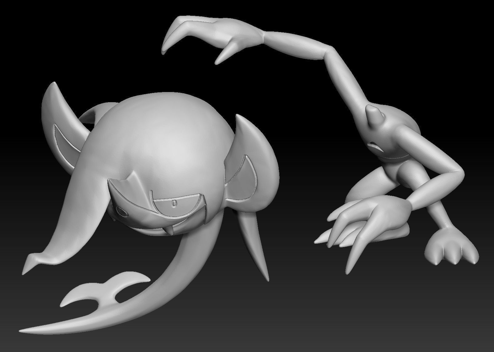 Pokemon Impidimp Morgrem Grimmsnarl 3D print model_5