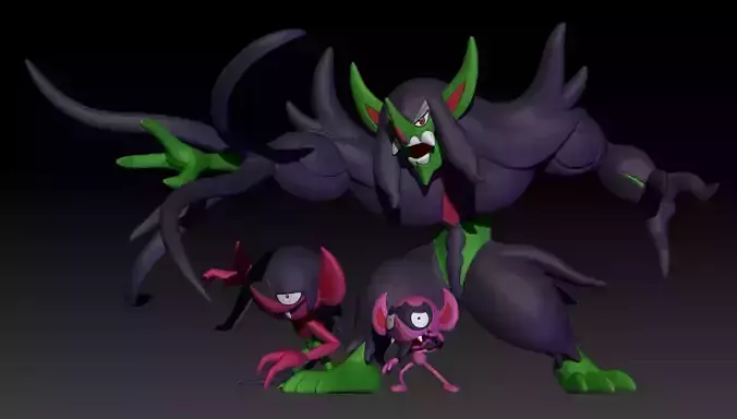 Pokemon Impidimp Morgrem Grimmsnarl