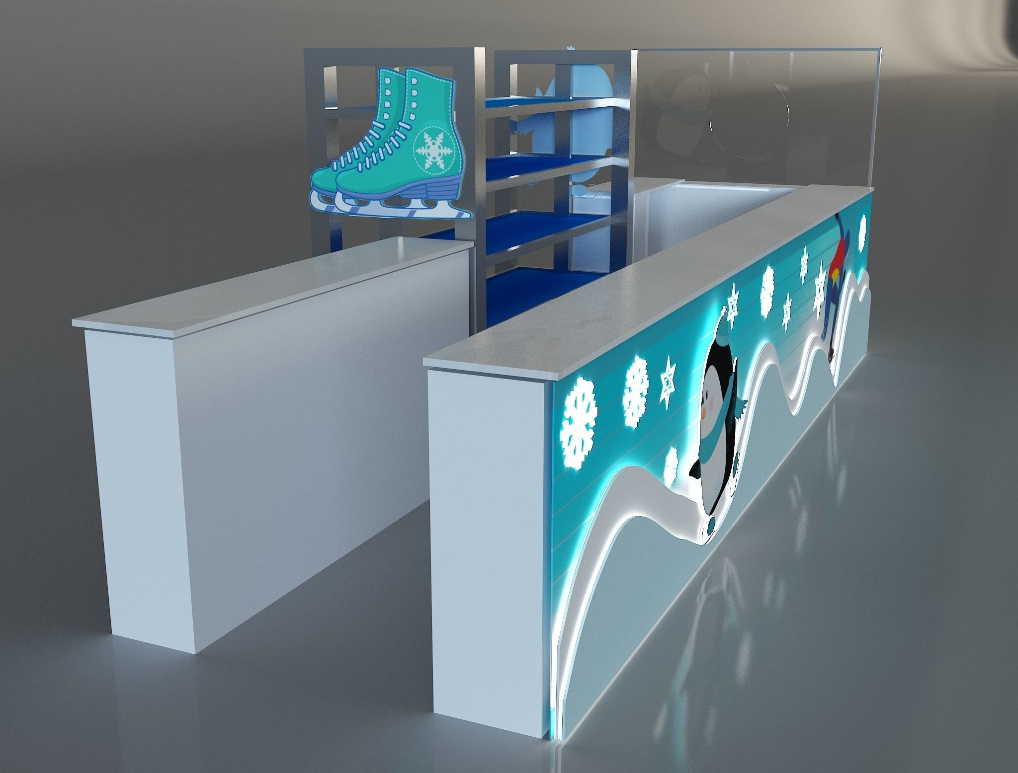 kiosk for ice skating equipment and supplies a657b 3D model_10