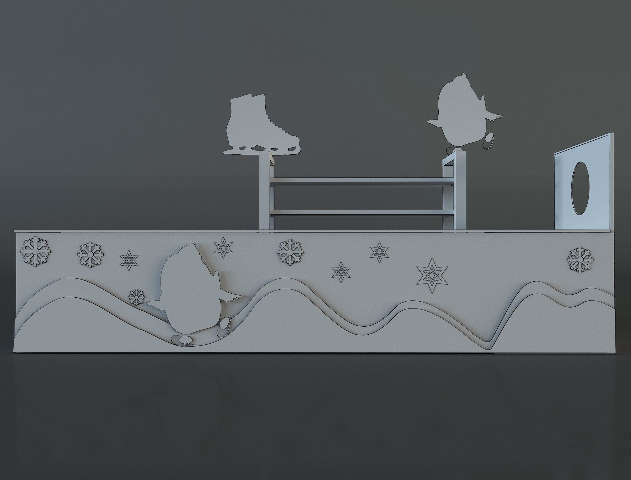 kiosk for ice skating equipment and supplies a657b 3D model_3