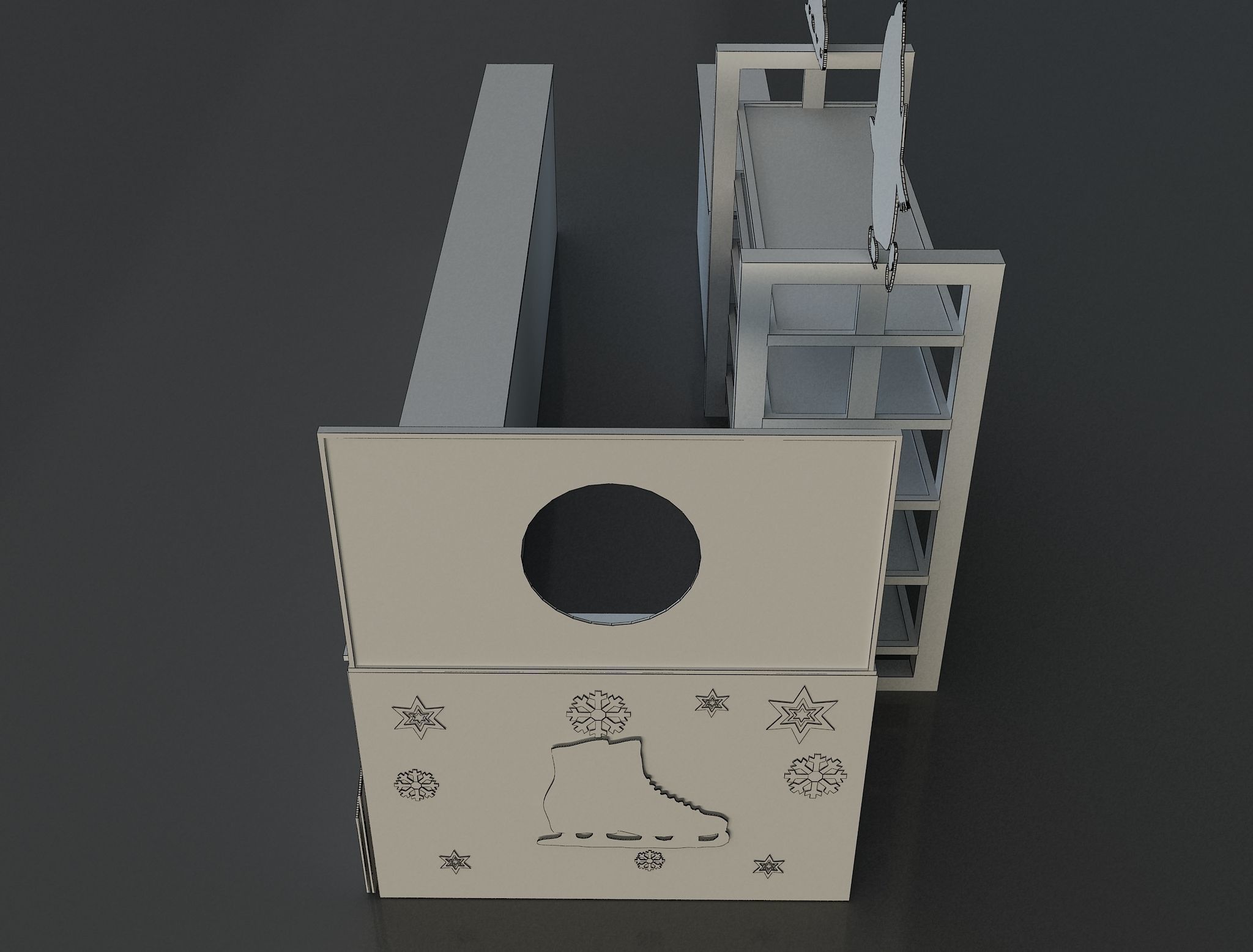 kiosk for ice skating equipment and supplies a657b 3D model_9