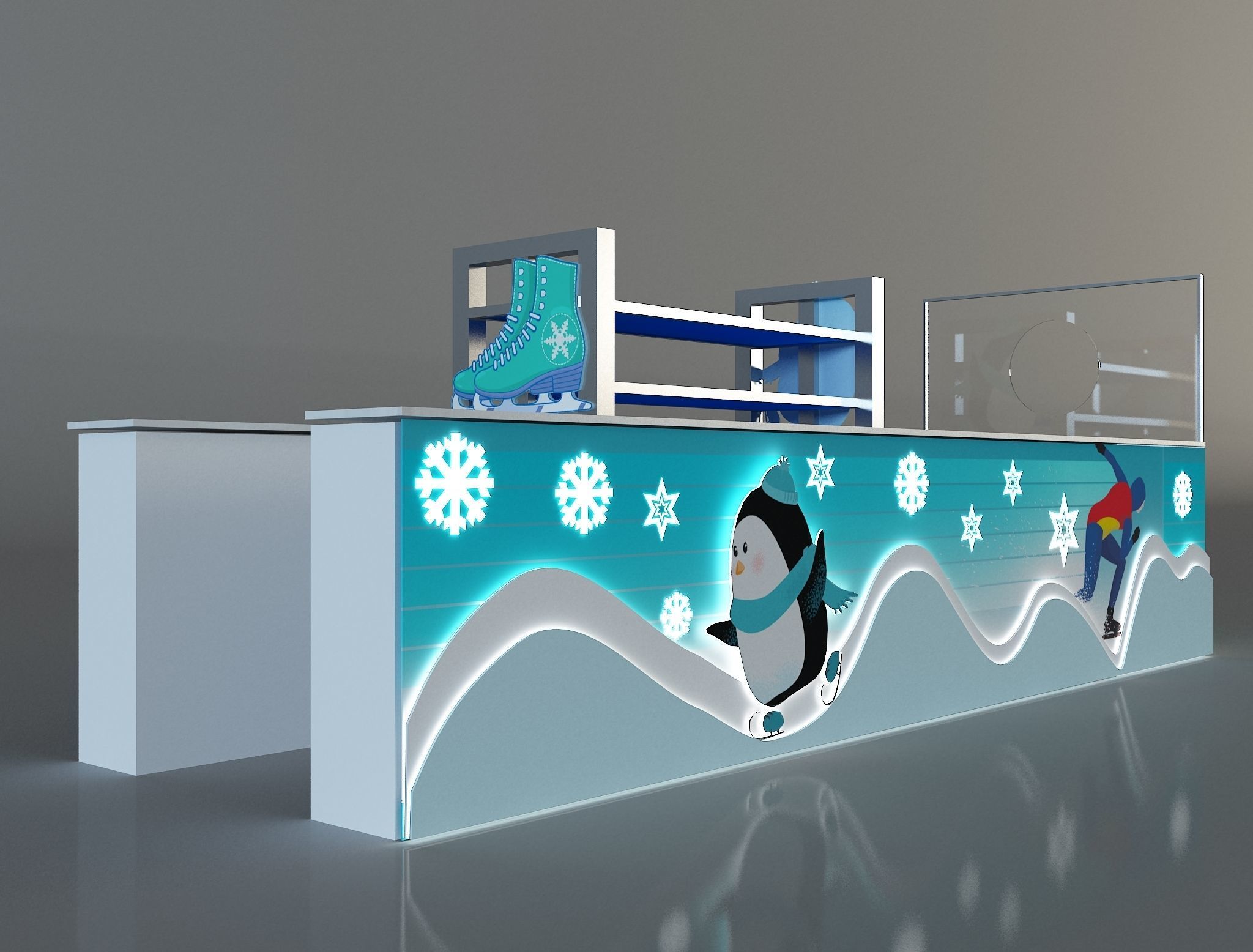 kiosk for ice skating equipment and supplies a657b 3D model_6