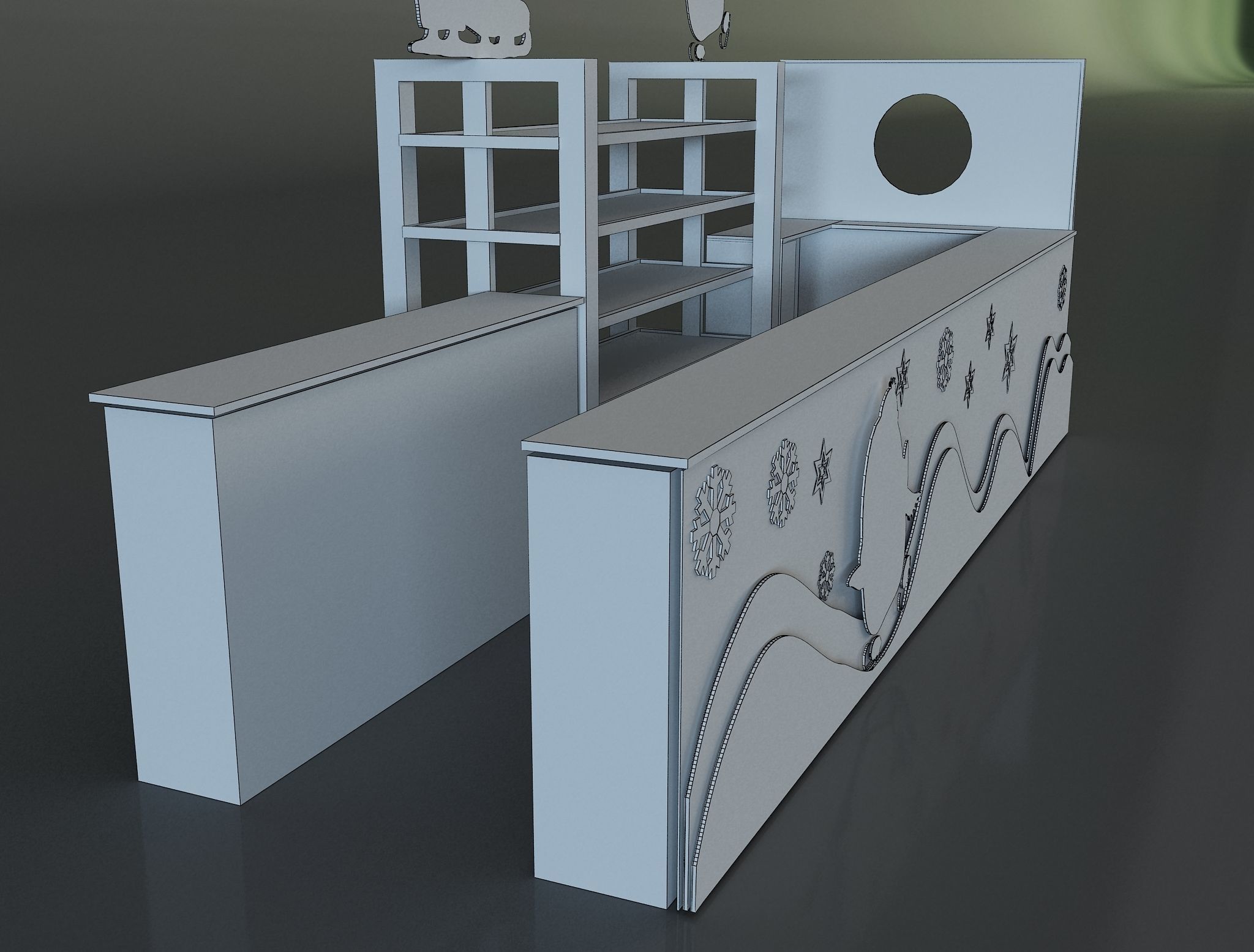 kiosk for ice skating equipment and supplies a657b 3D model_7