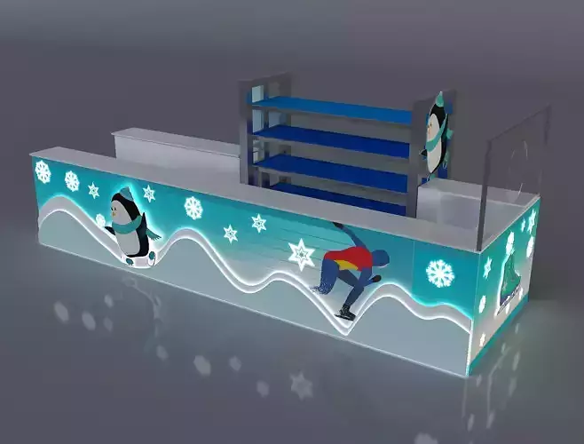 kiosk for ice skating equipment and supplies a657b 3D model