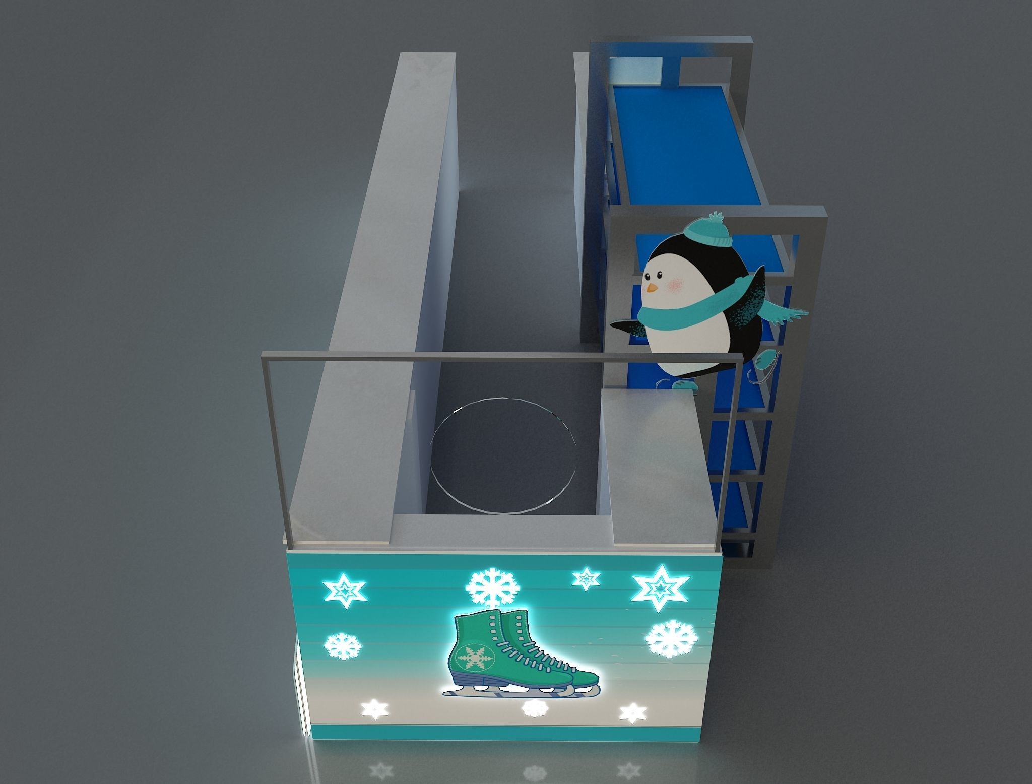 kiosk for ice skating equipment and supplies a657b 3D model_8