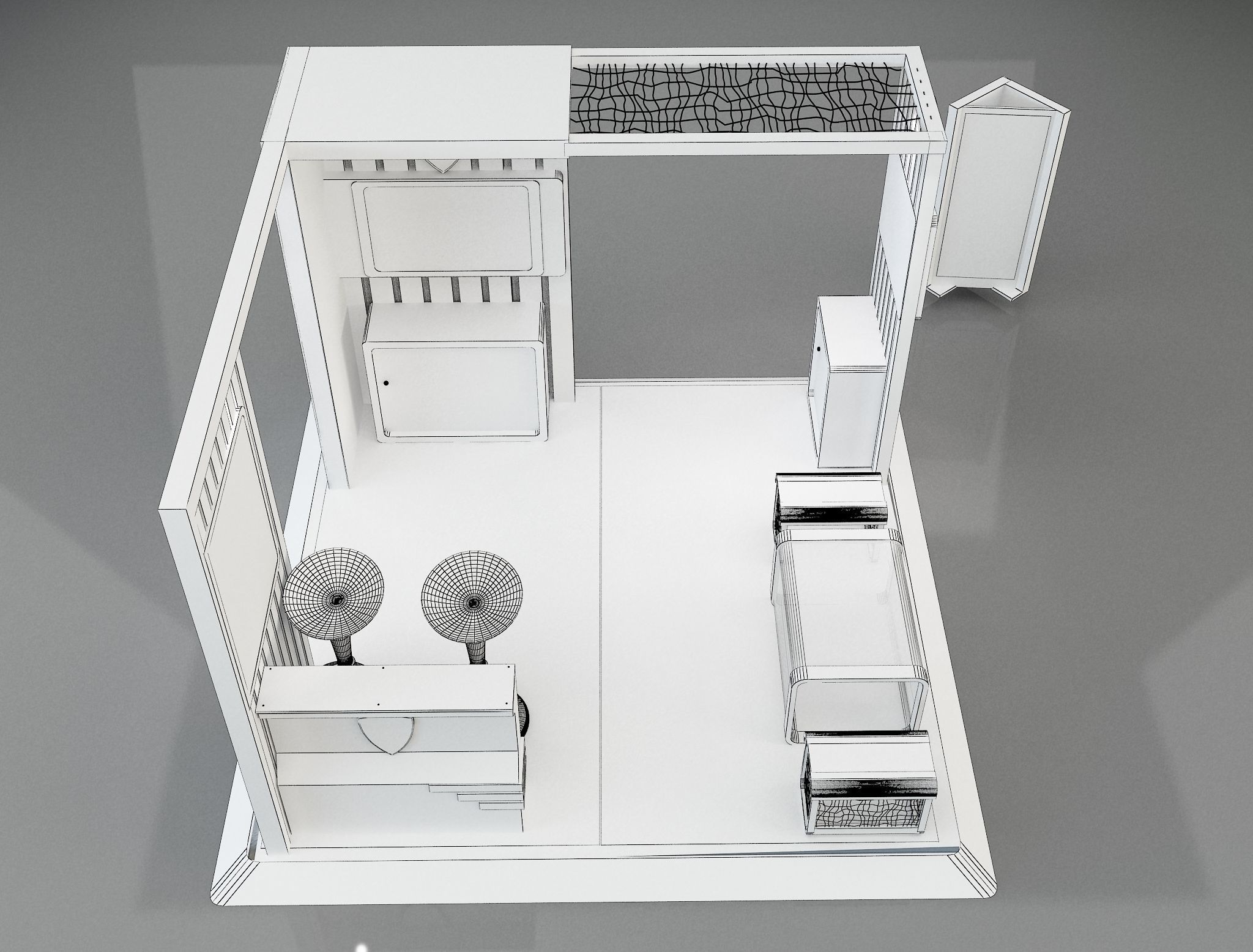 Booth Exhibition Stand a658a 3D model_1