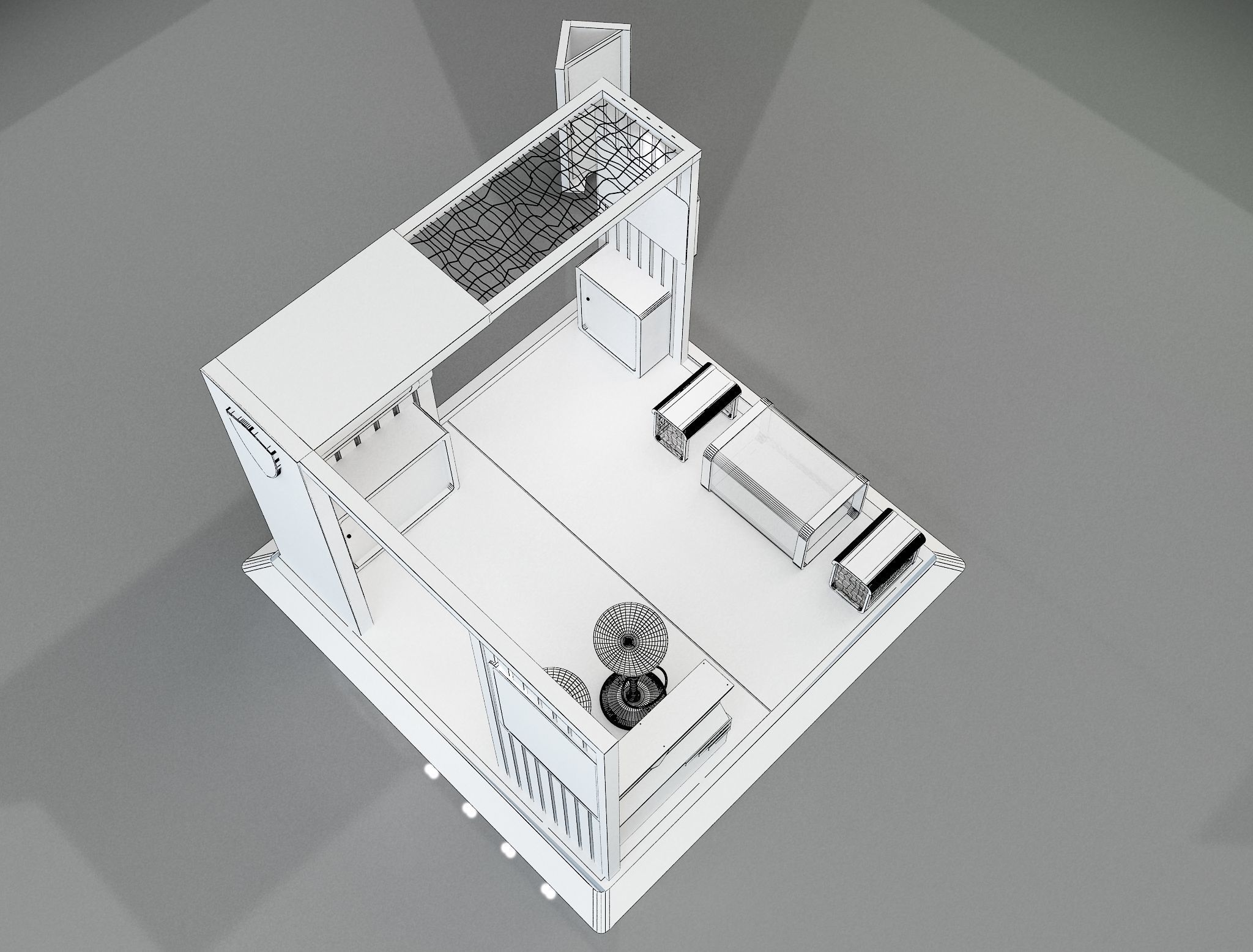 Booth Exhibition Stand a658a 3D model_7