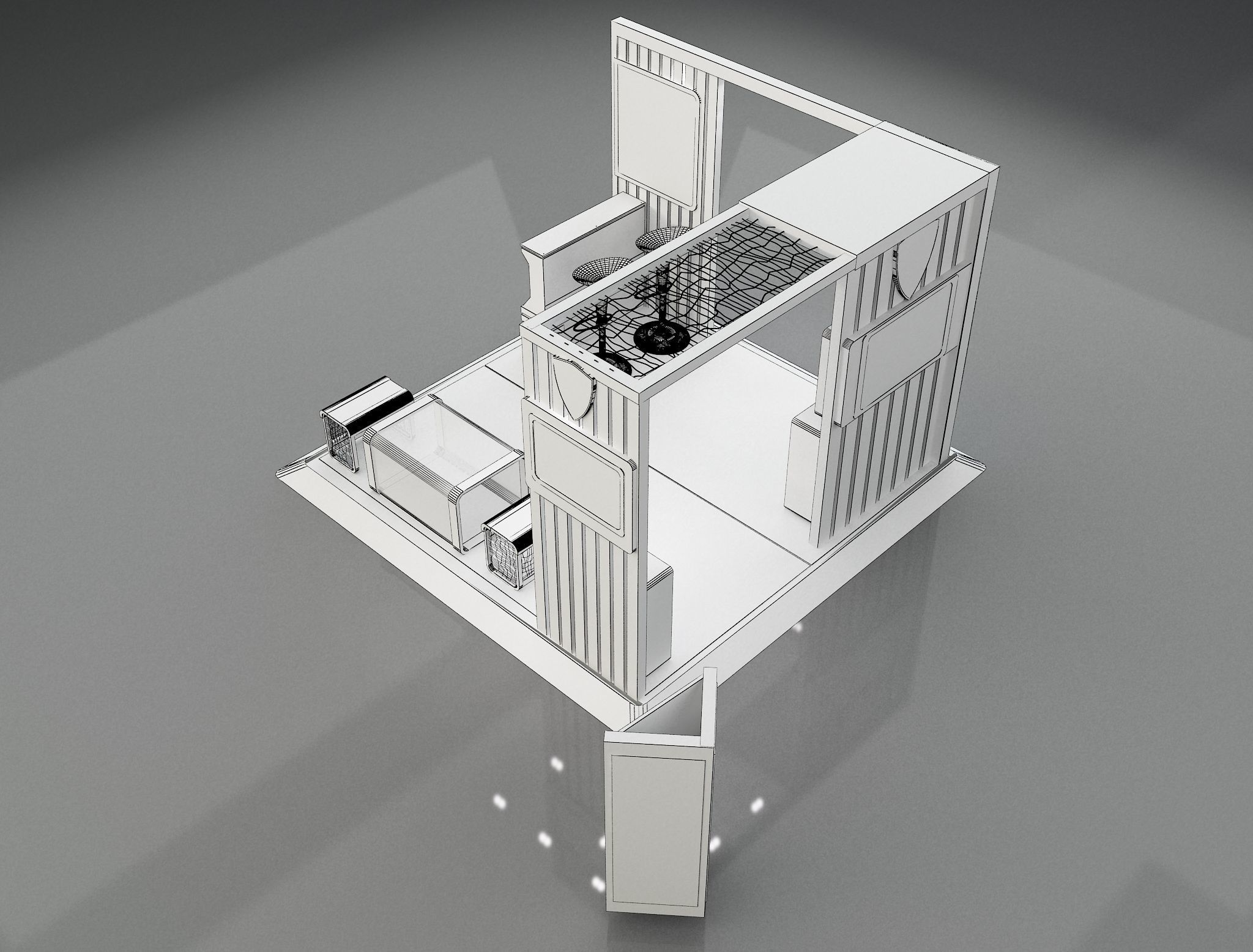 Booth Exhibition Stand a658a 3D model_17