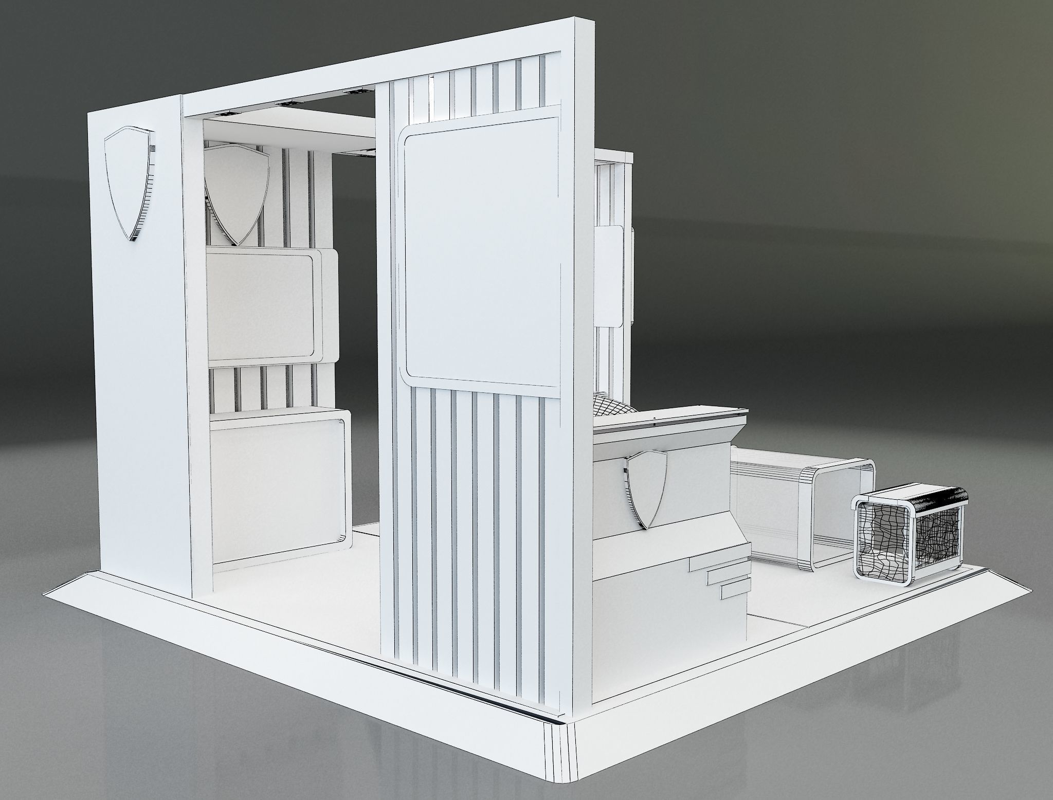Booth Exhibition Stand a658a 3D model_15