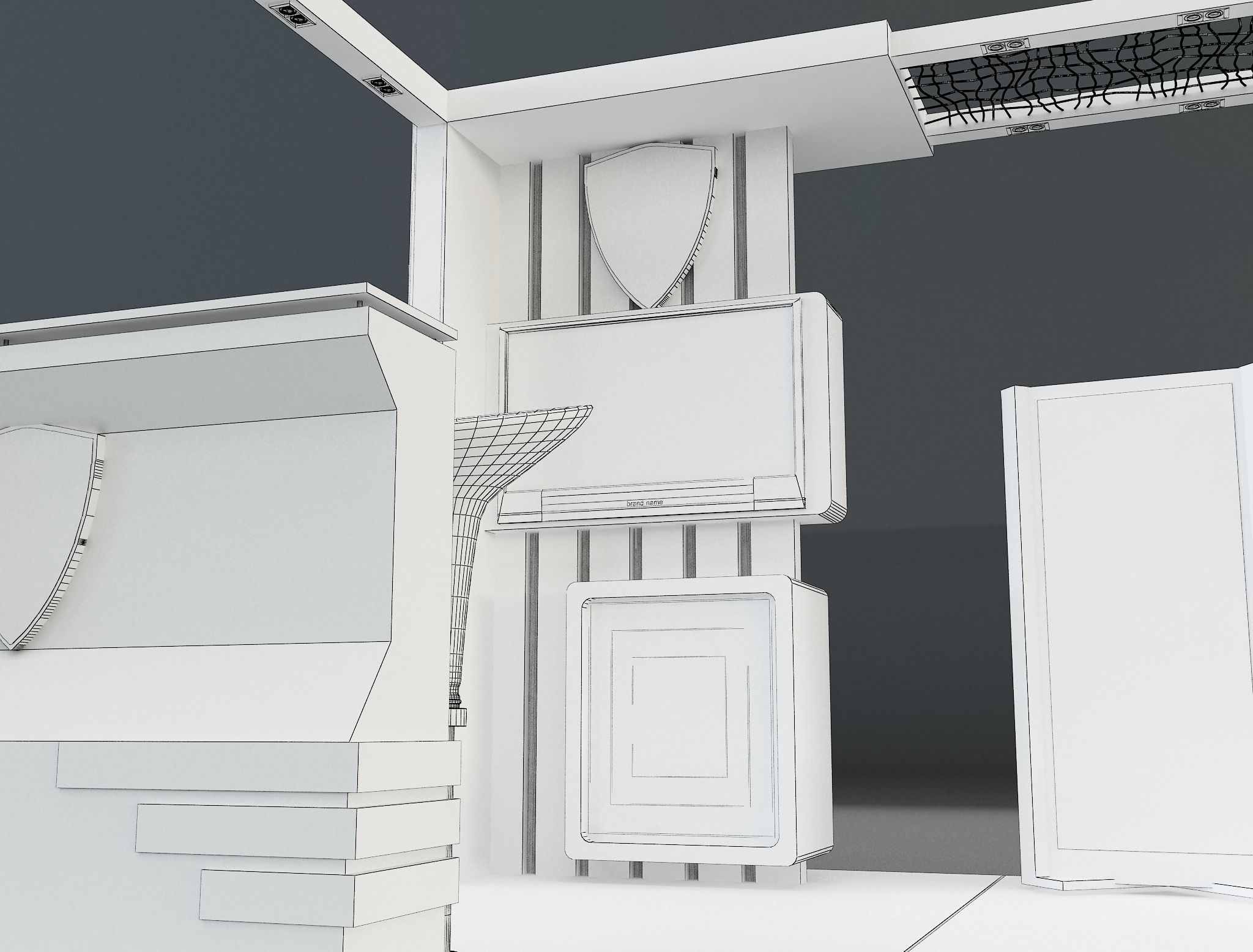 Booth Exhibition Stand a658b 3D model_11