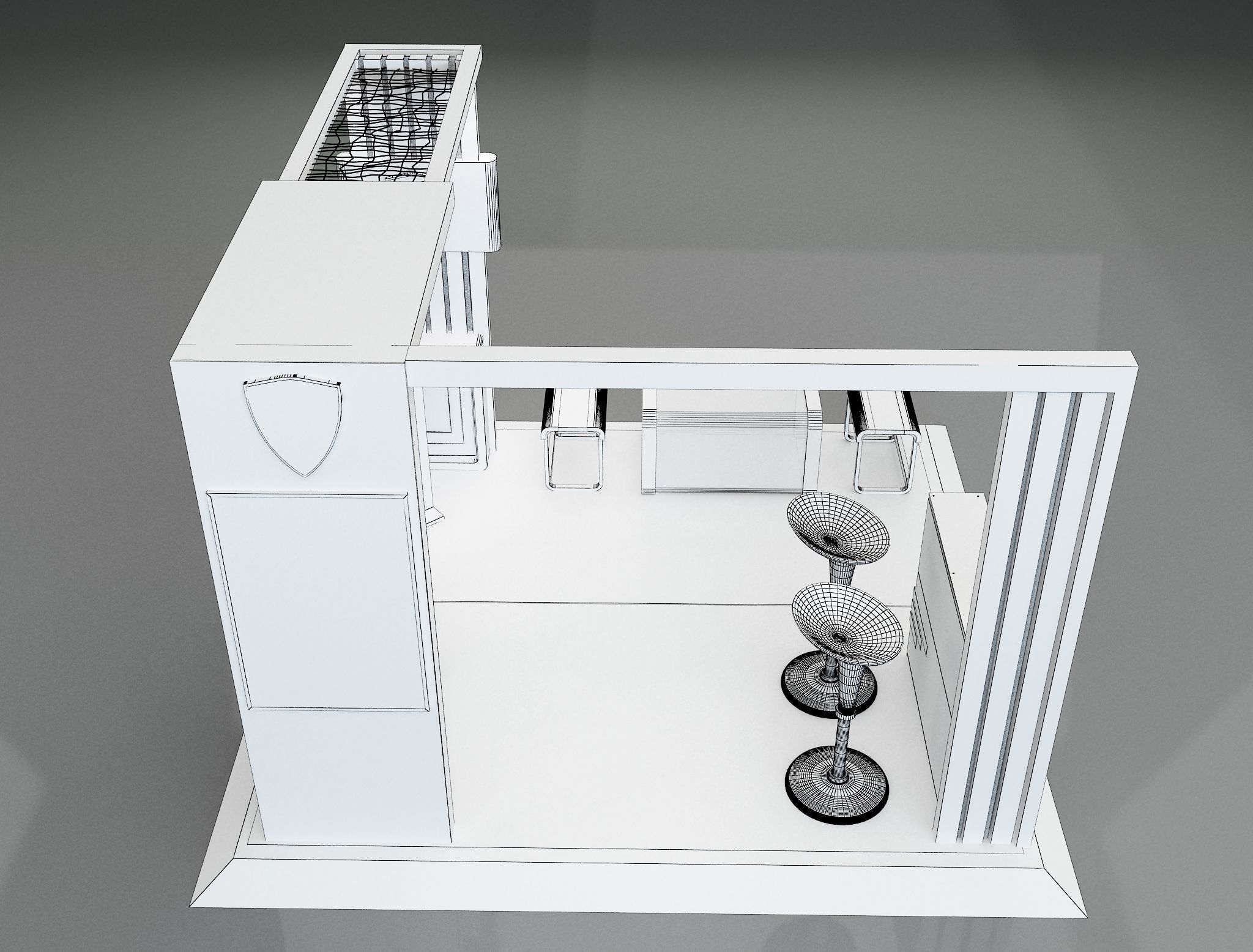 Booth Exhibition Stand a658b 3D model_9