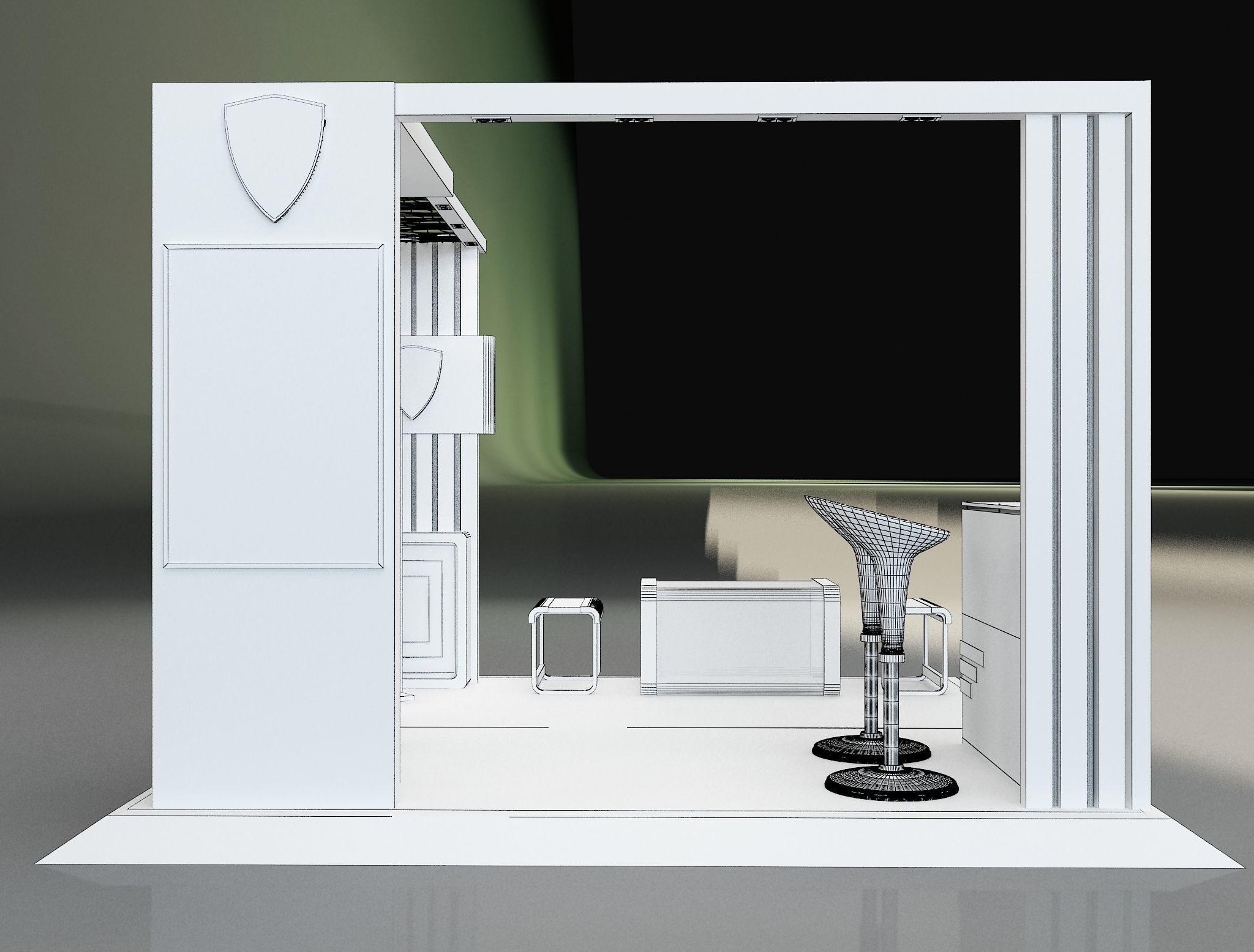 Booth Exhibition Stand a658b 3D model_3
