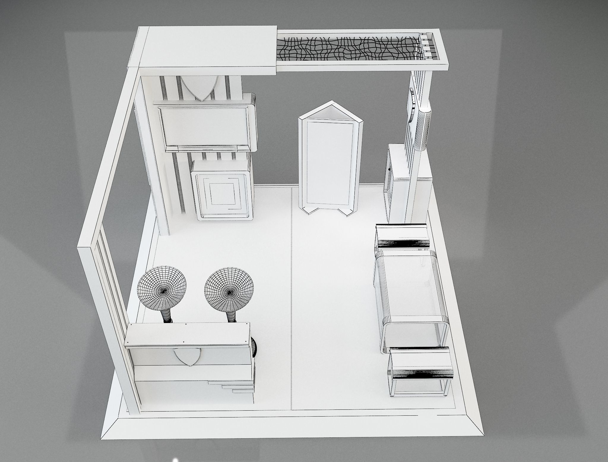 Booth Exhibition Stand a658b 3D model_7
