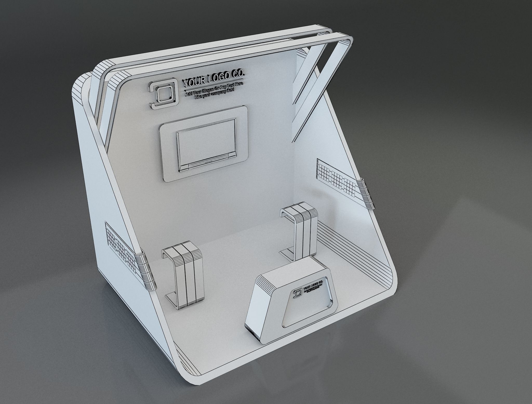Booth Exhibition Stand a659a 3D model_5