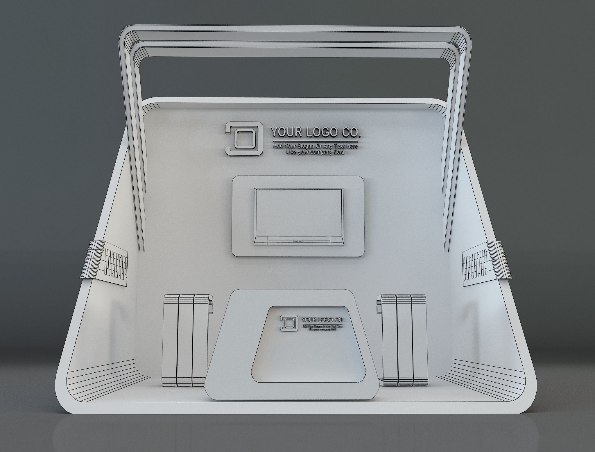 Booth Exhibition Stand a659a 3D model_9