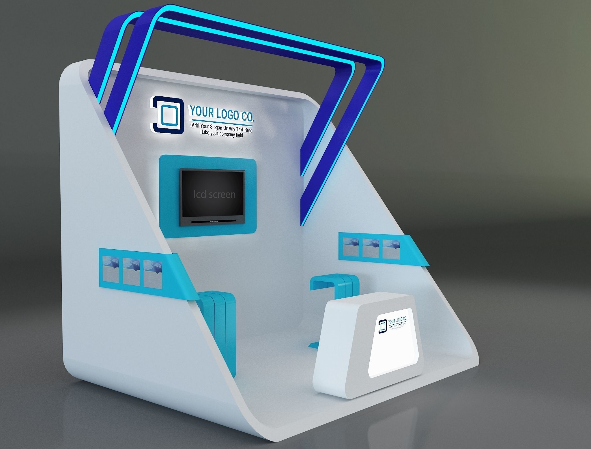Booth Exhibition Stand a659a 3D model_6