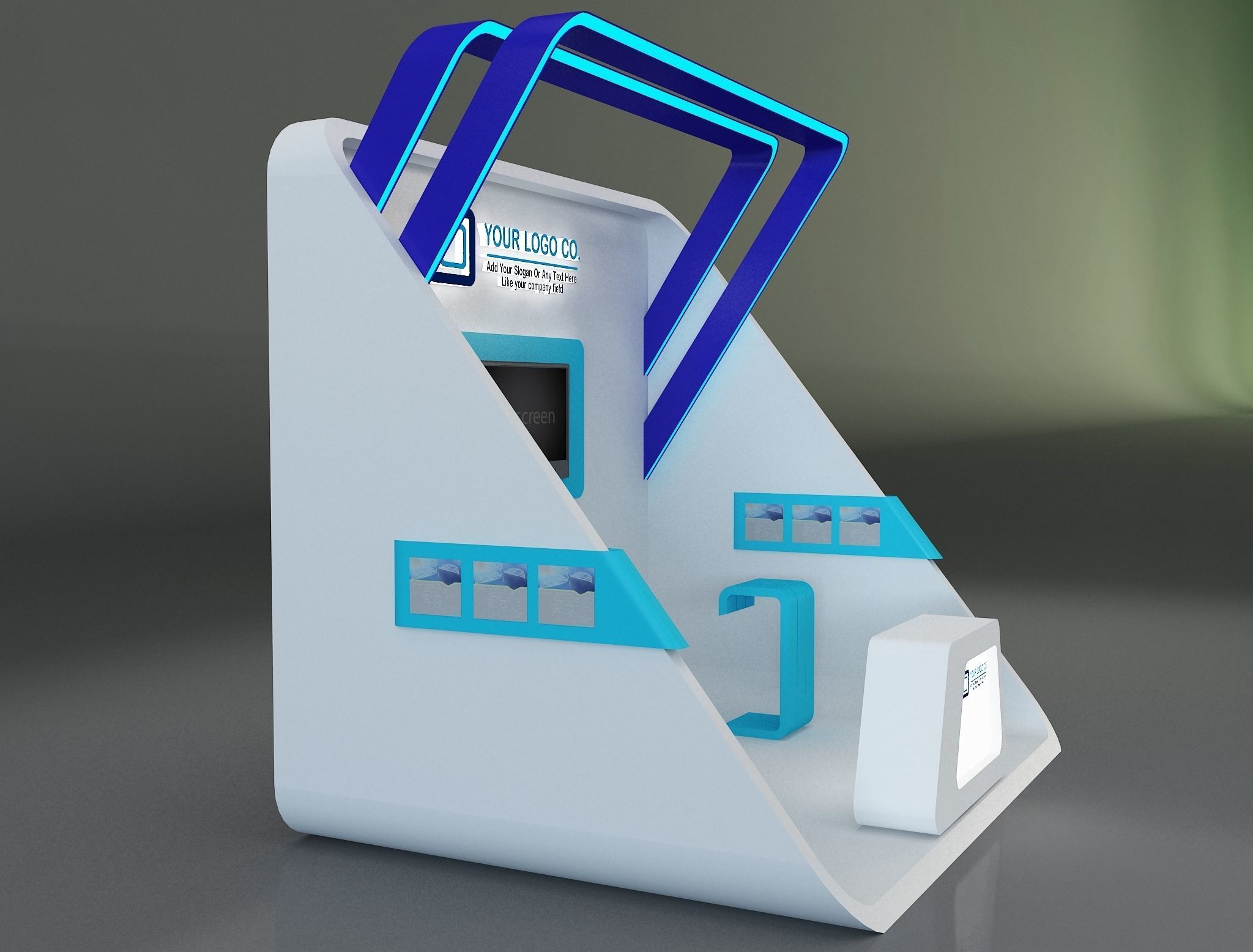 Booth Exhibition Stand a659a 3D model_12