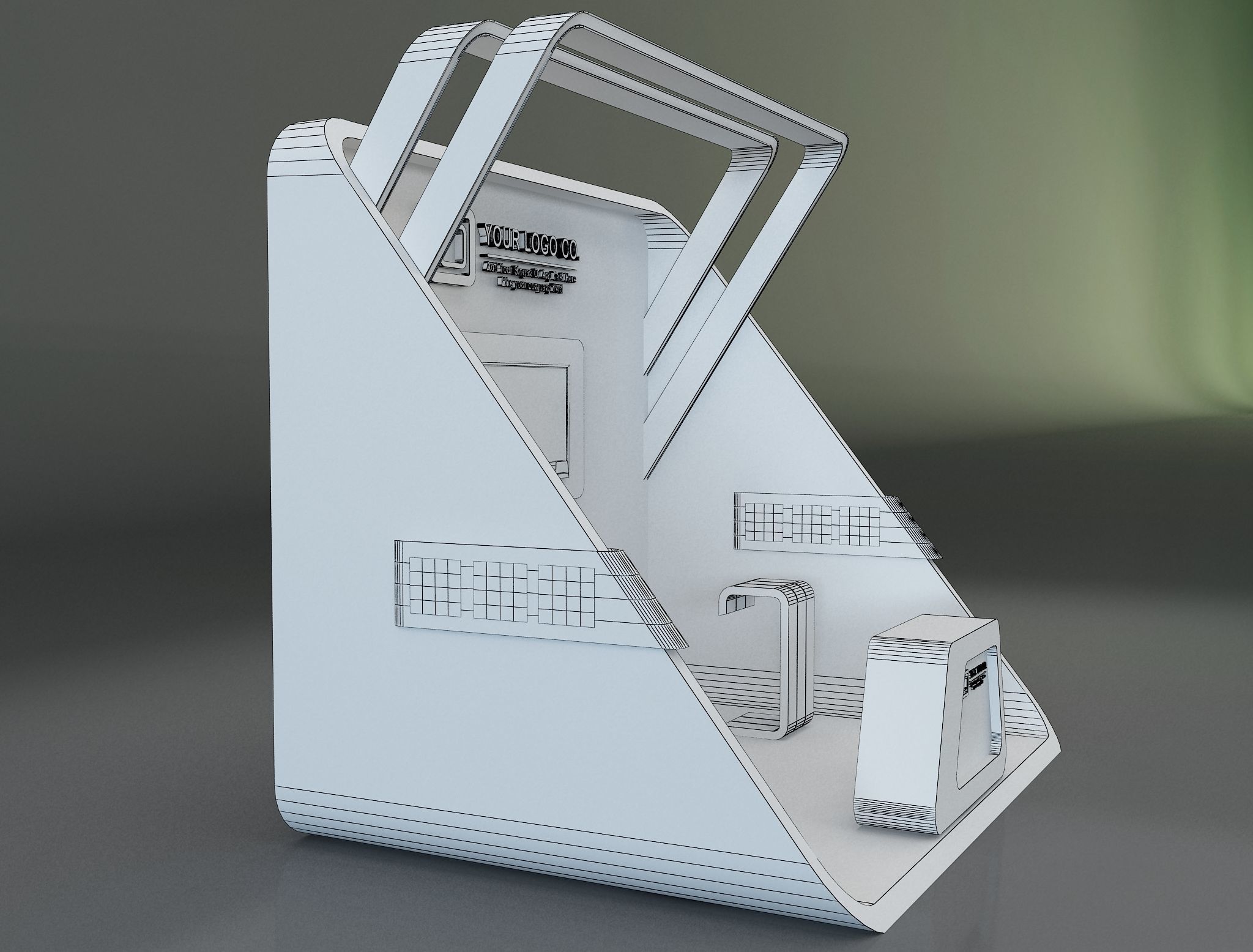 Booth Exhibition Stand a659a 3D model_13