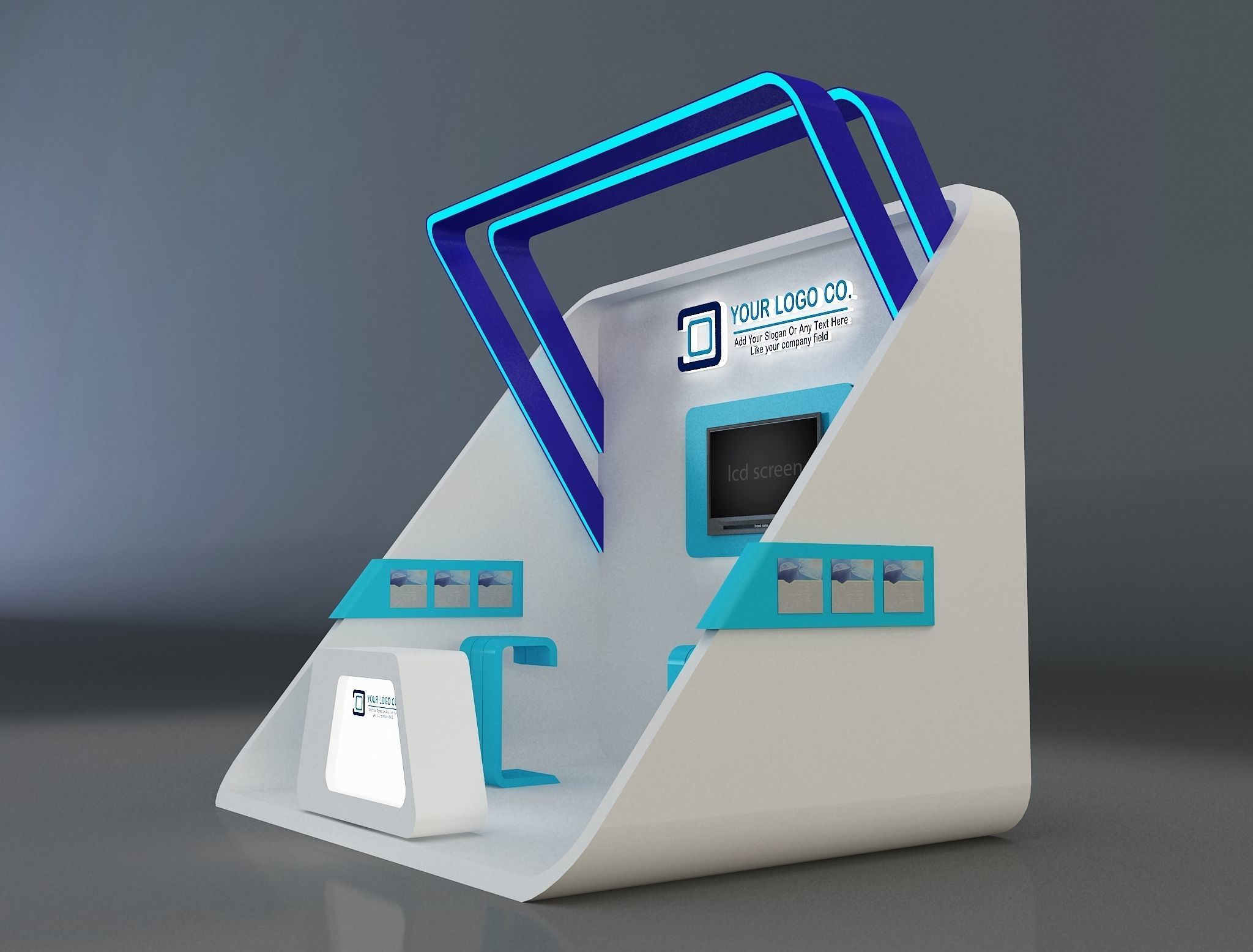 Booth Exhibition Stand a659a 3D model_2