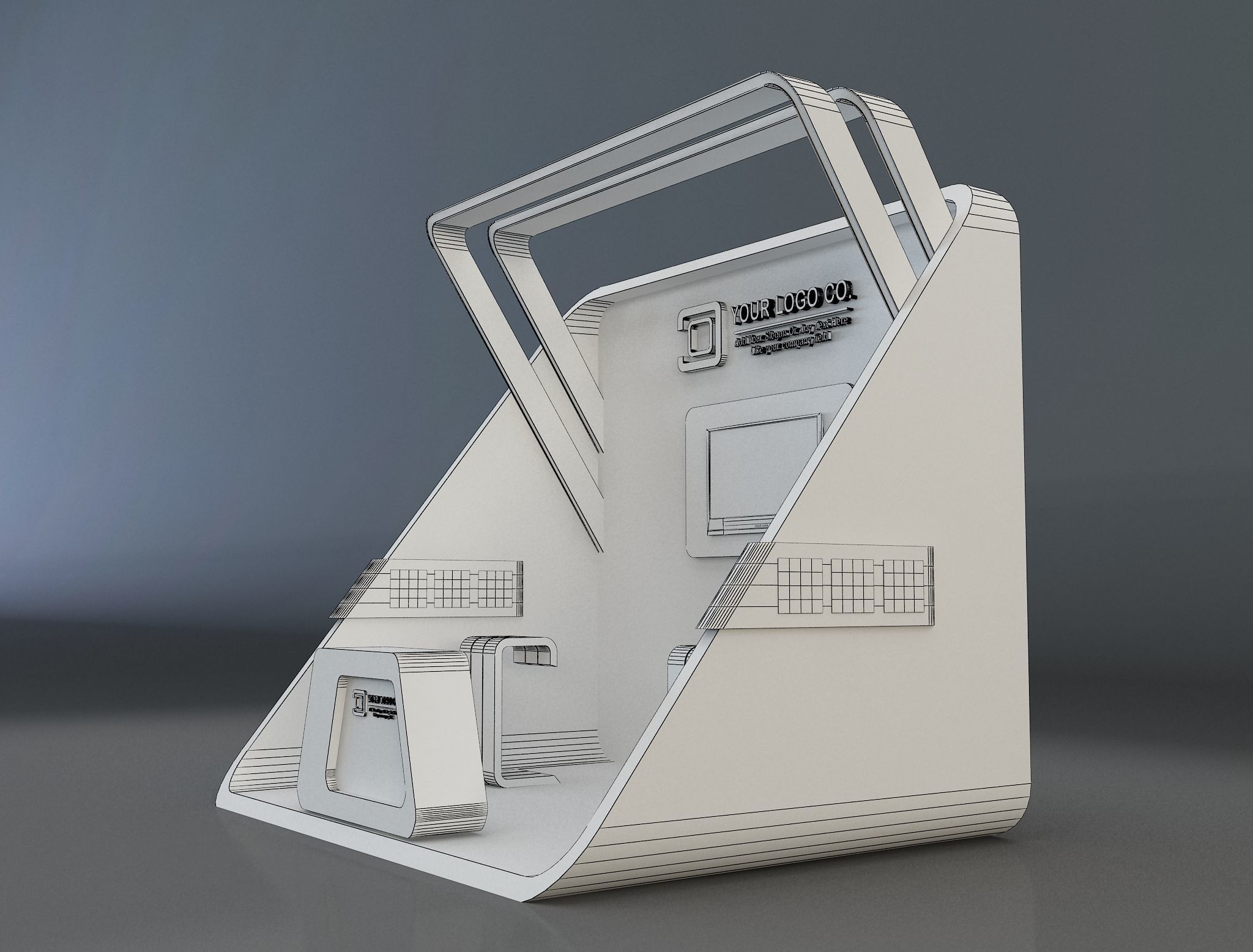 Booth Exhibition Stand a659a 3D model_3