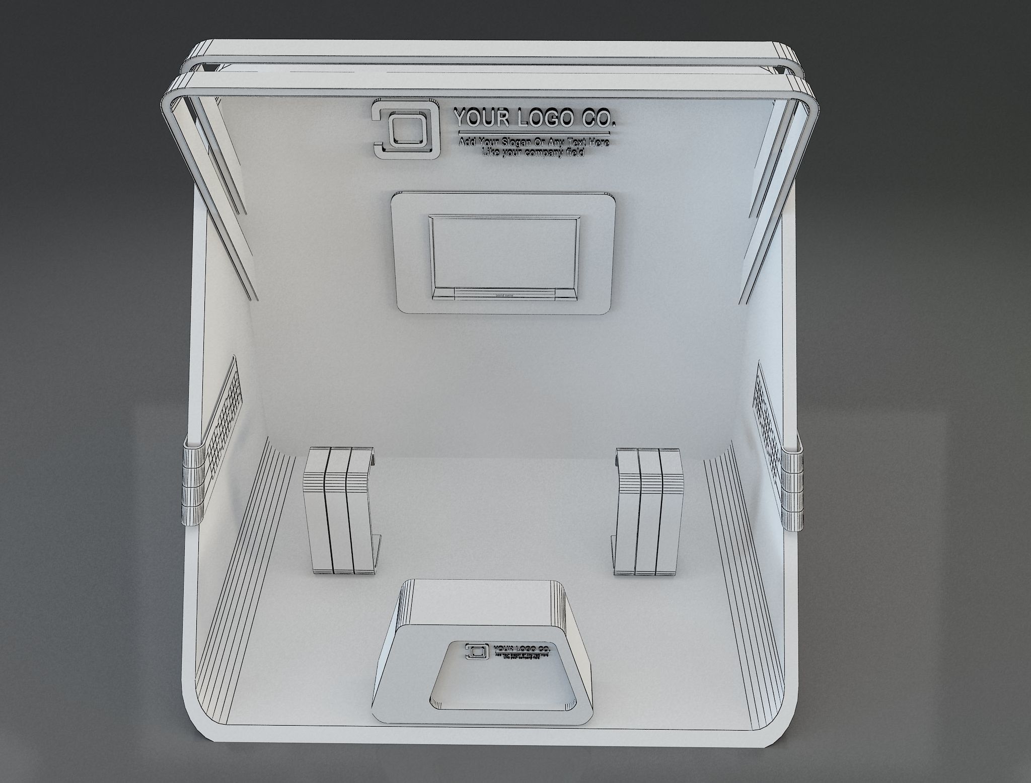 Booth Exhibition Stand a659a 3D model_1