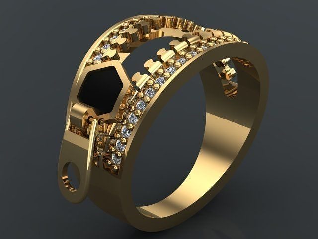Zip ring 3D print model