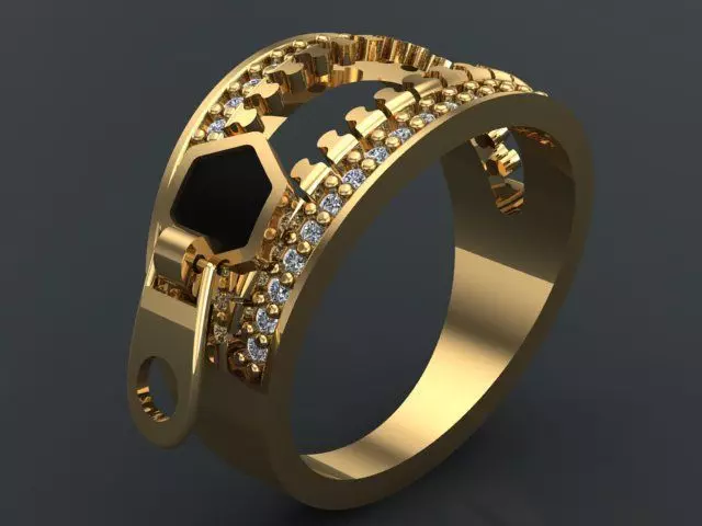 Zip ring 3D print model