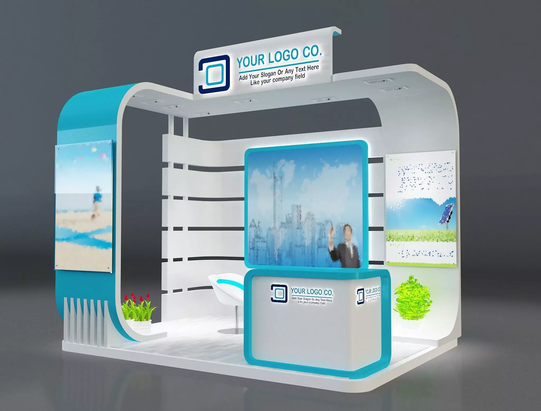 Booth Exhibition Stand a659b  3D model_0