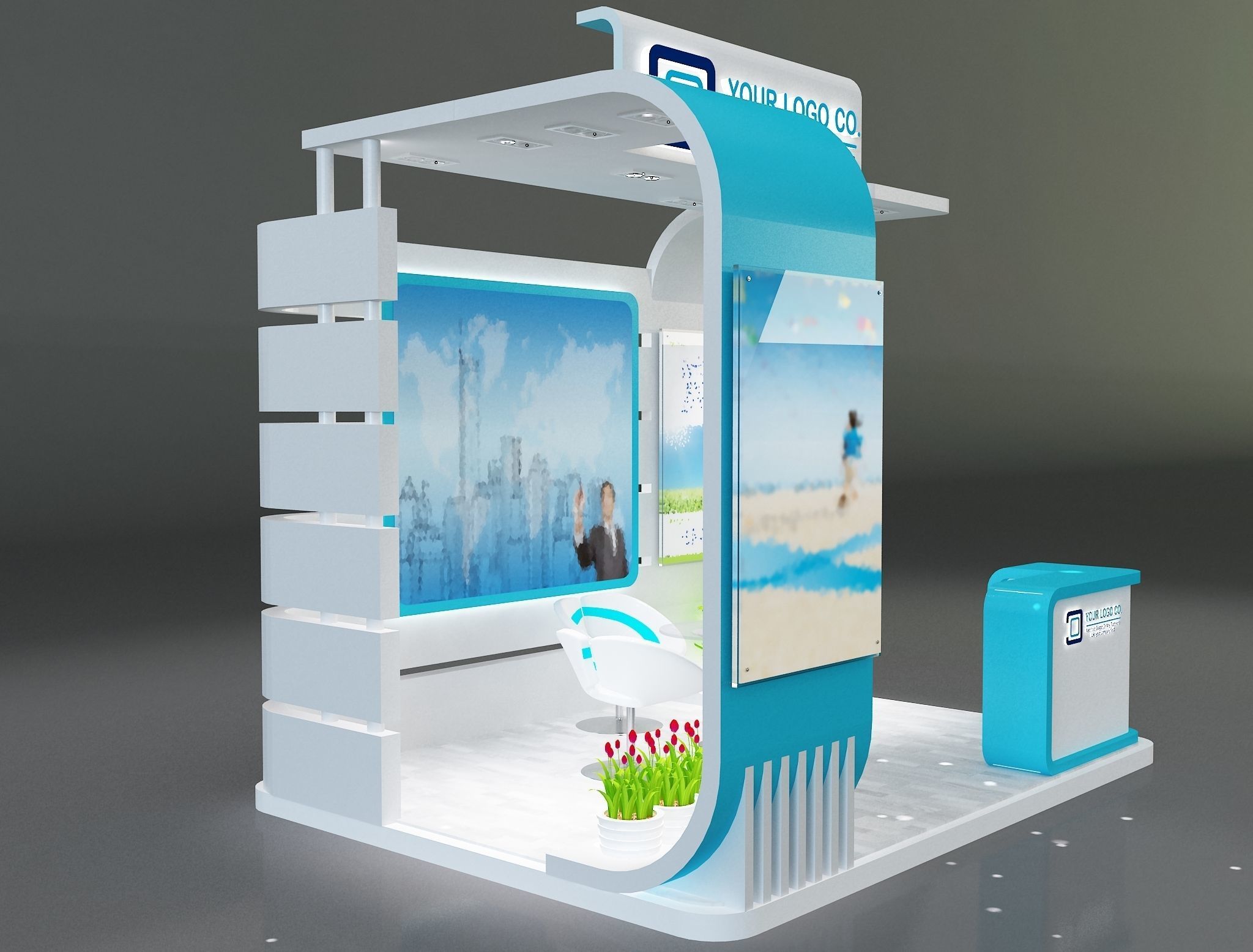 Booth Exhibition Stand a659b  3D model_8