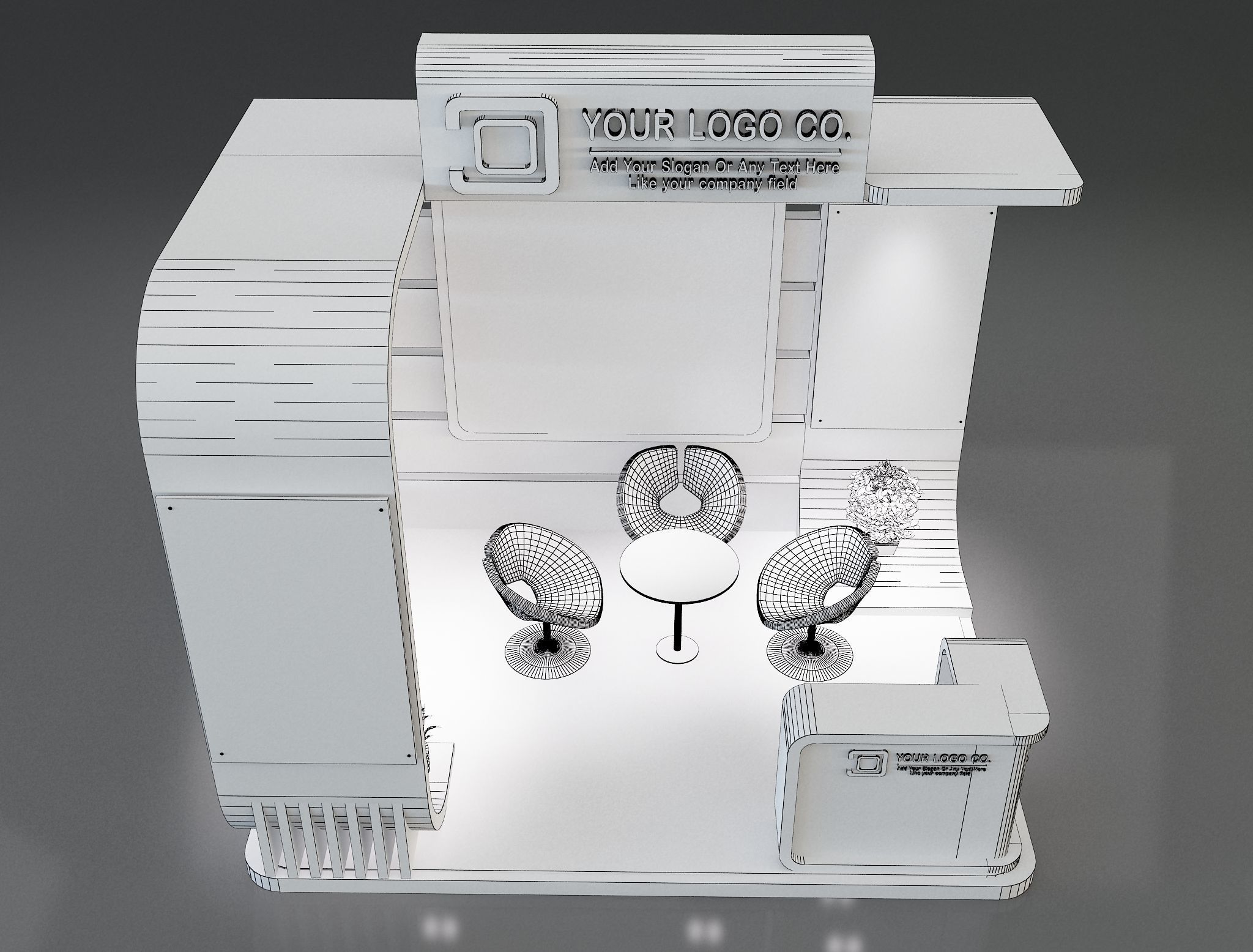 Booth Exhibition Stand a659b  3D model_3