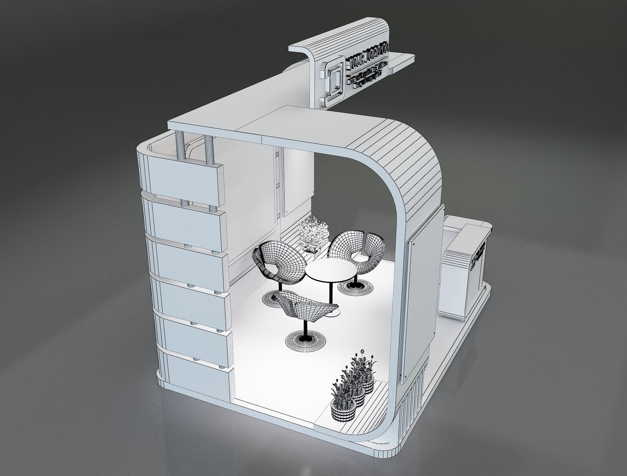 Booth Exhibition Stand a659b  3D model_13