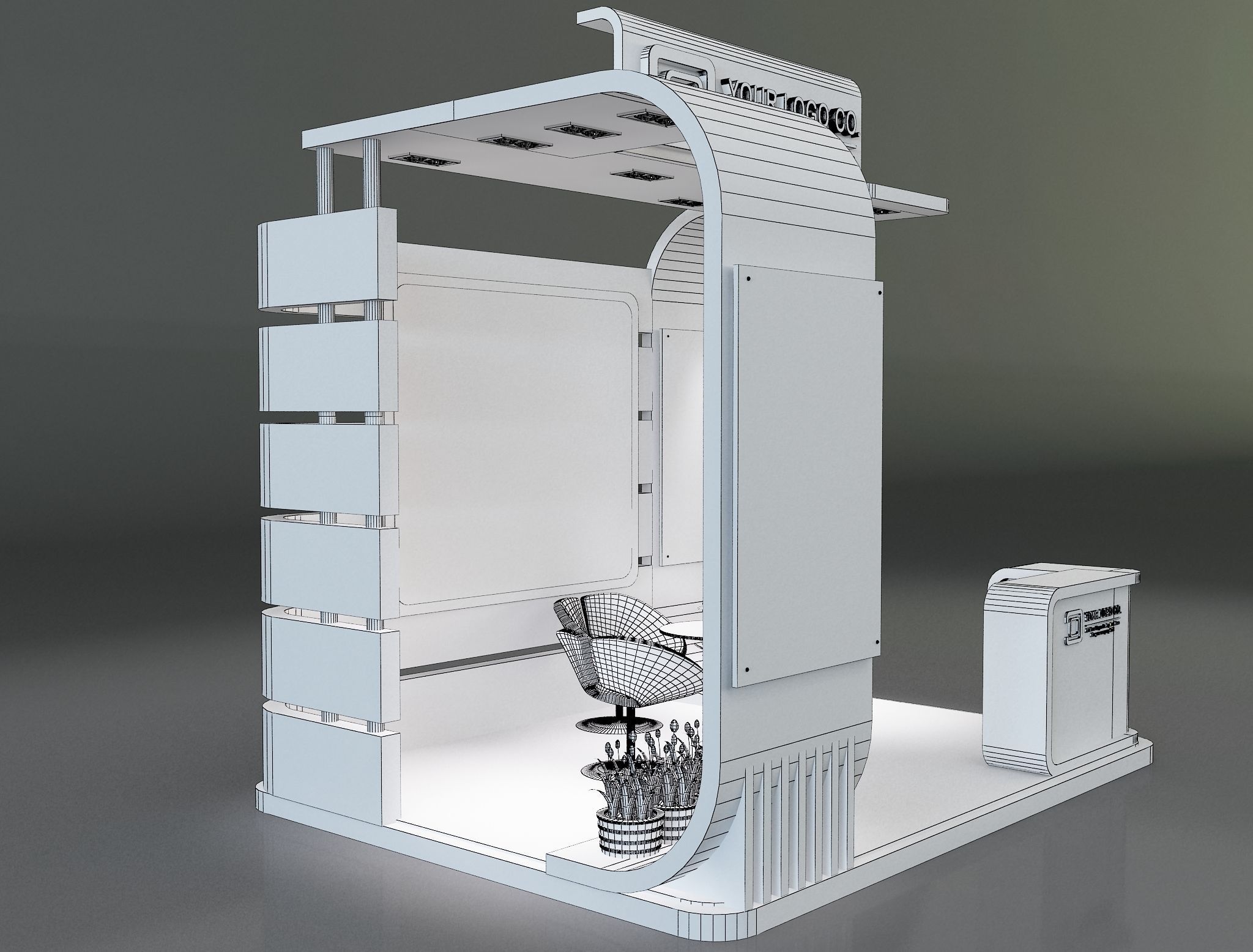 Booth Exhibition Stand a659b  3D model_9