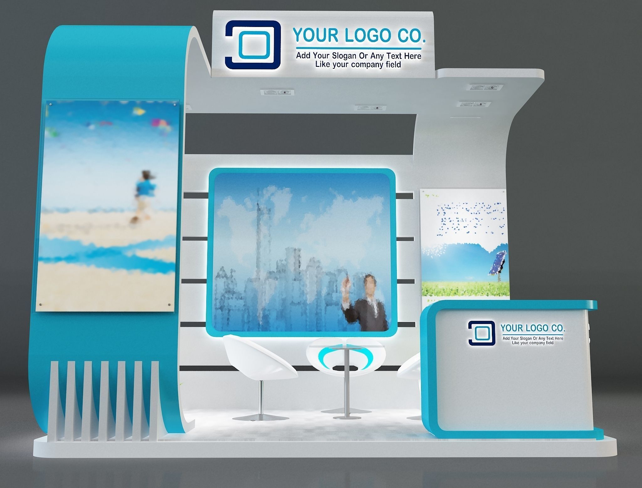 Booth Exhibition Stand a659b  3D model_10
