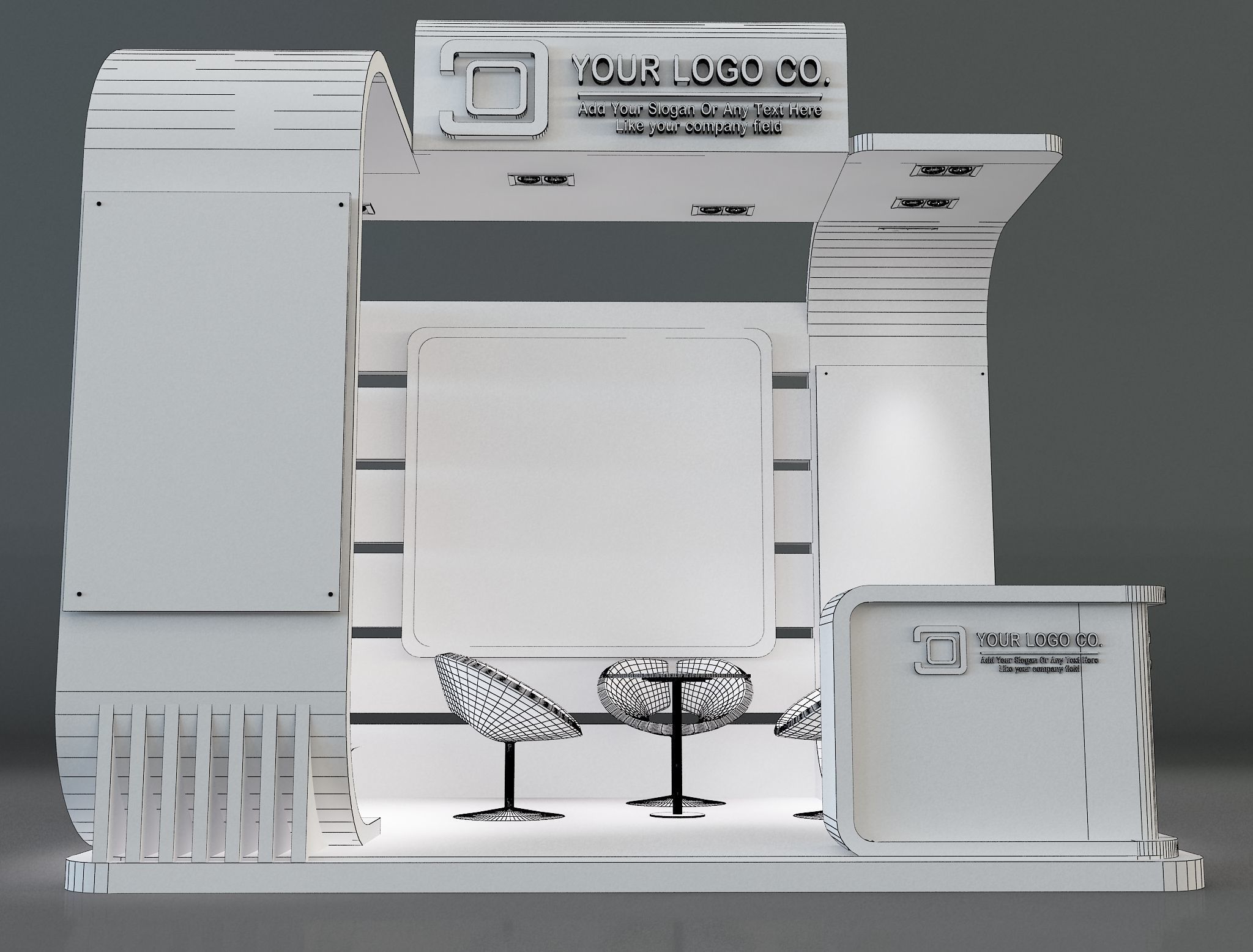 Booth Exhibition Stand a659b  3D model_11