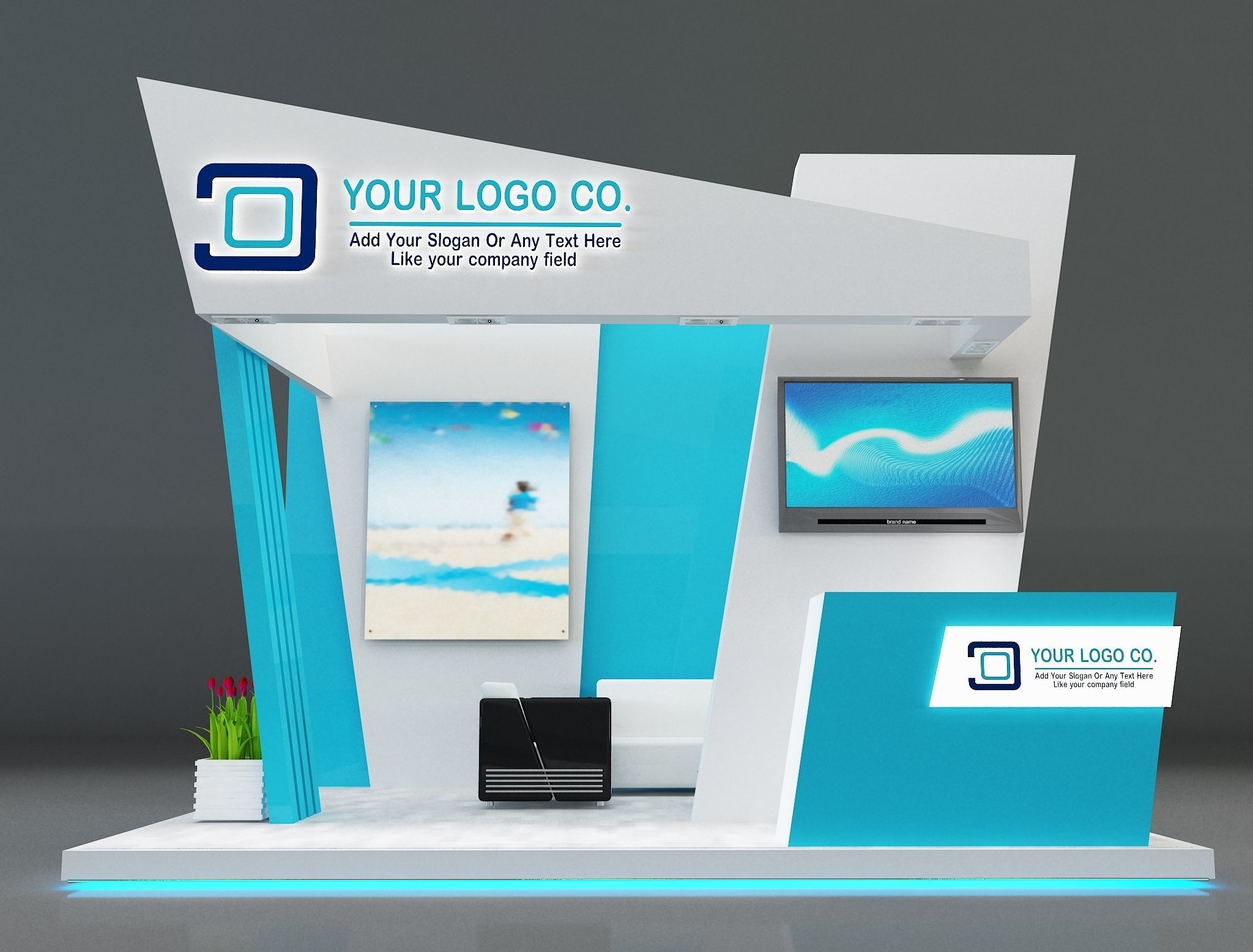 Booth Exhibition Stand a659c 3D model_8