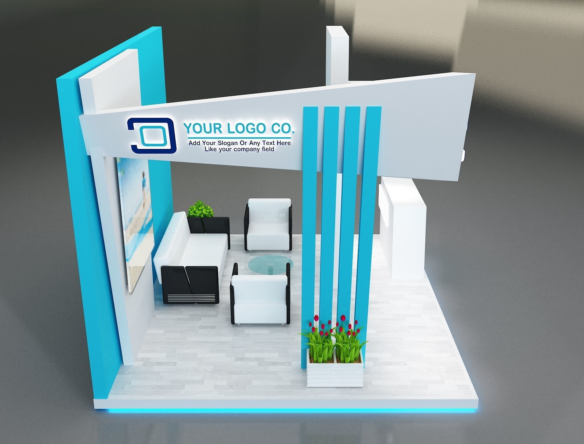 Booth Exhibition Stand a659c 3D model_10