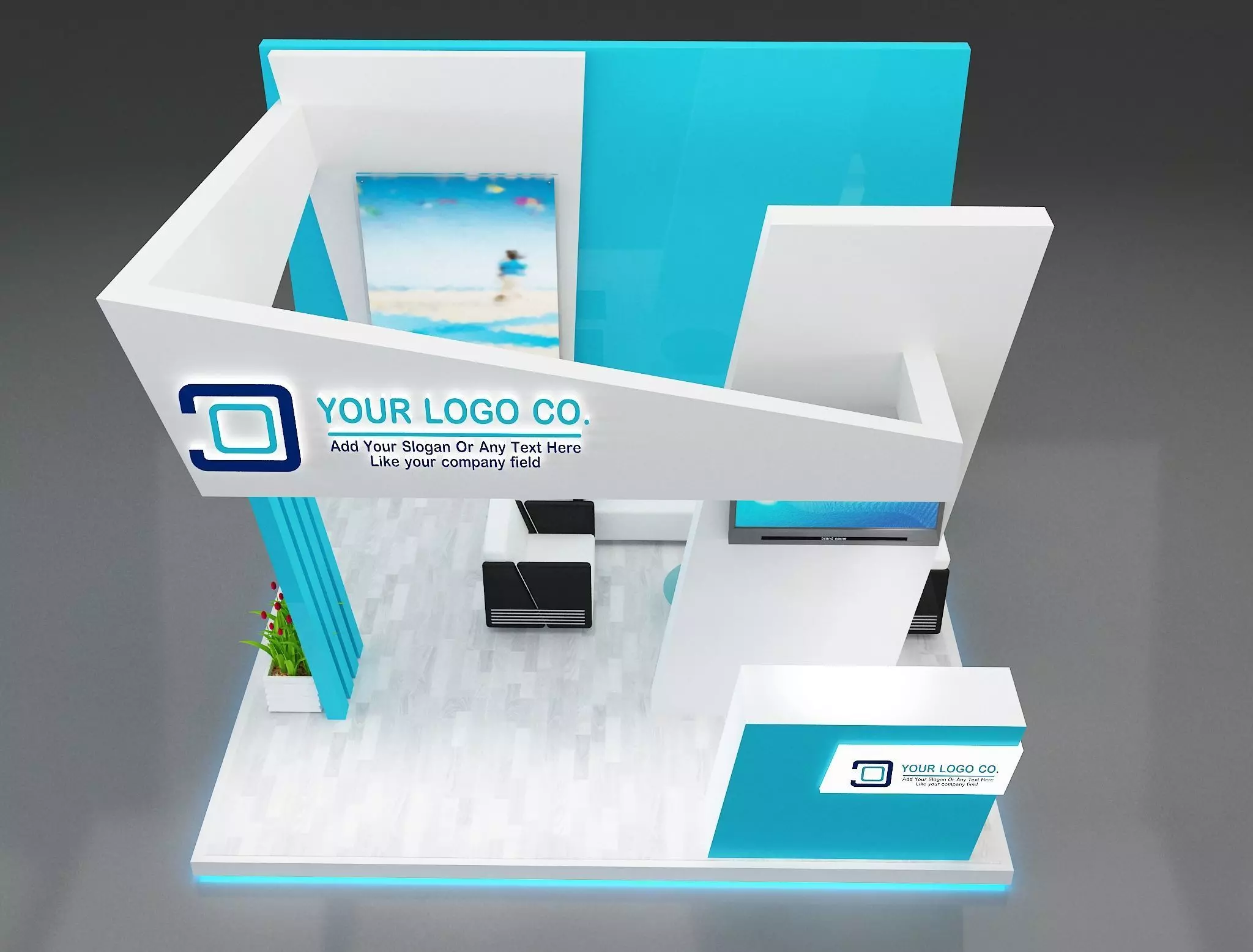 Booth Exhibition Stand a659c 3D model_0