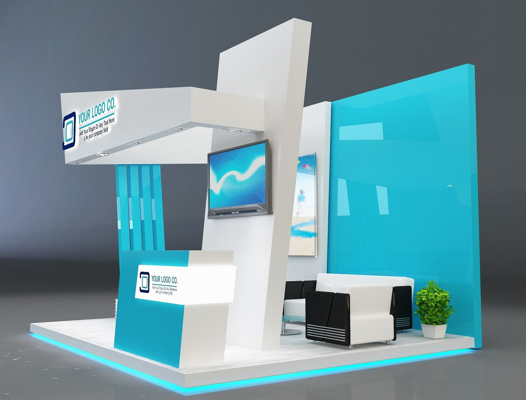 Booth Exhibition Stand a659c 3D model_2