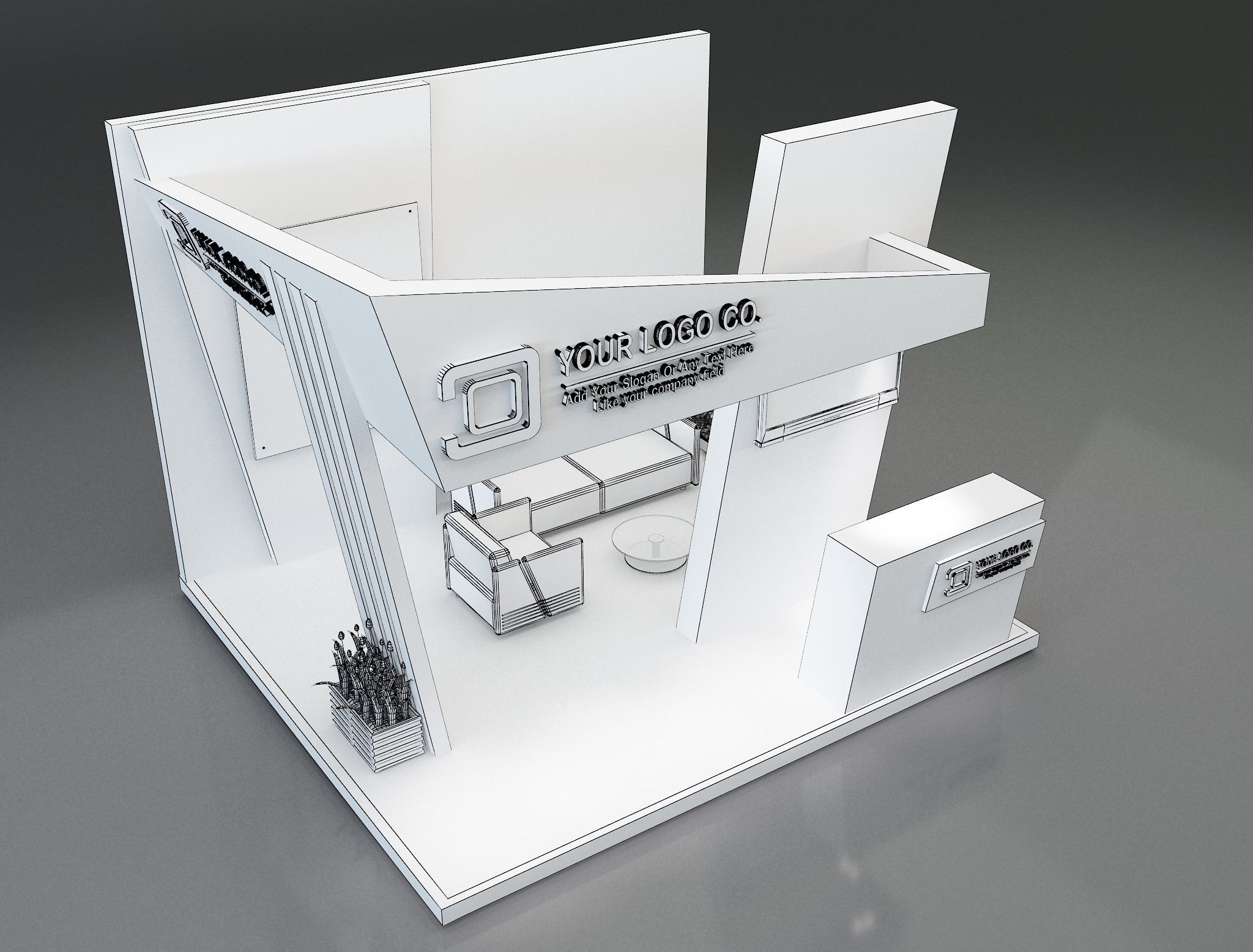 Booth Exhibition Stand a659c 3D model_5