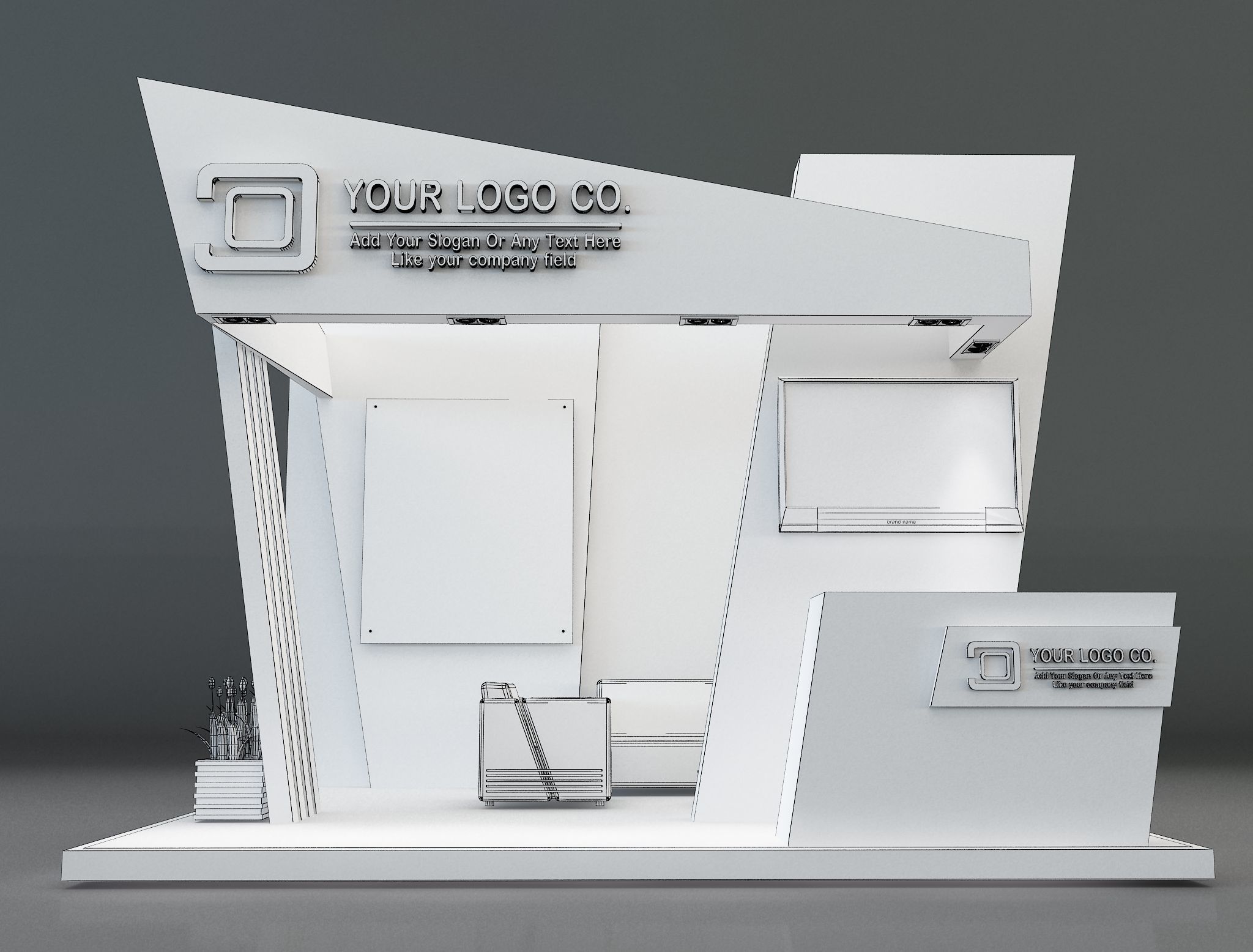 Booth Exhibition Stand a659c 3D model_9