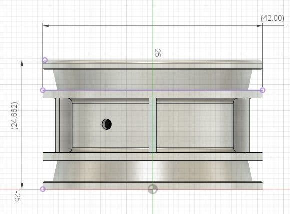 Mini lite 42mm rc Rim STL file 3D print model_4