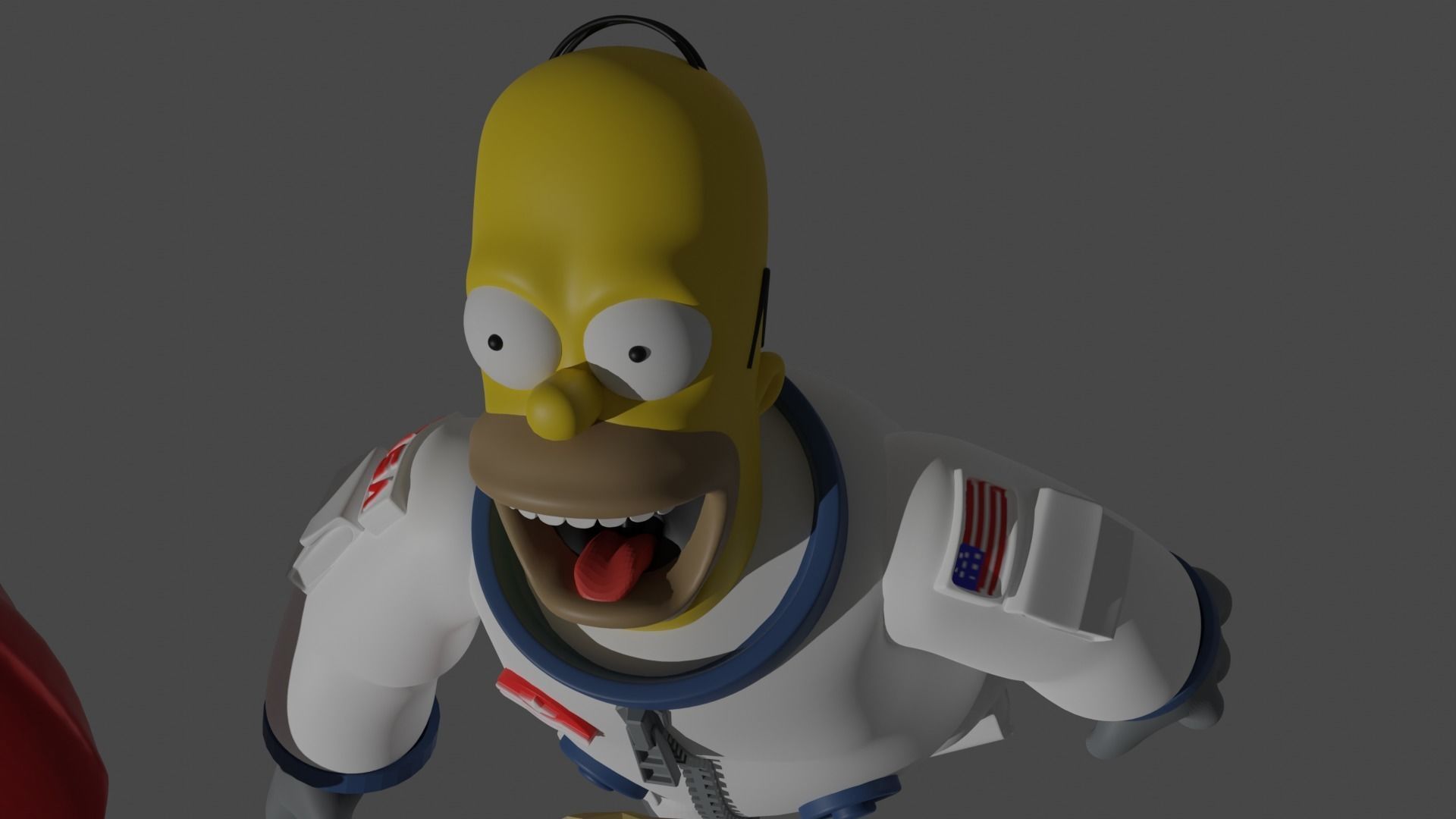 HOMER SIMPSON ASTRONAUT 3D print model_6