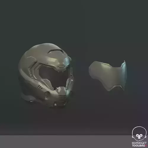 Doom Helmet 3D print model